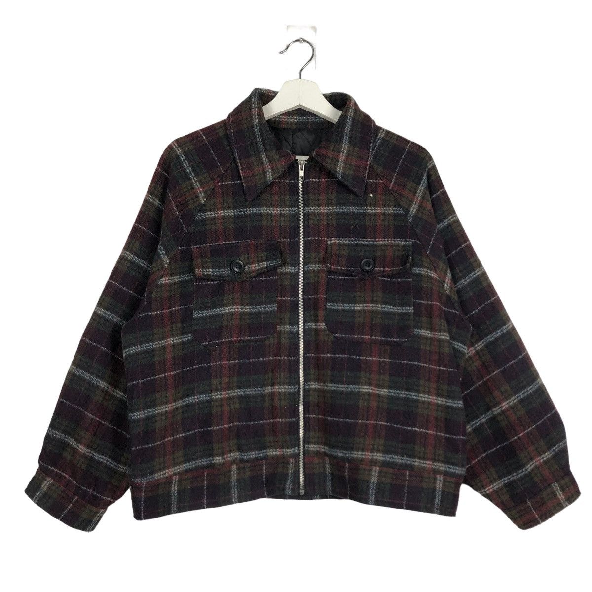 Japanese Brand 🔥 VINTAGE JAPANESE BRAND PLAID ZIPPER JACKET Size US M / EU 48-50 / 2 - 1 Thumbnail