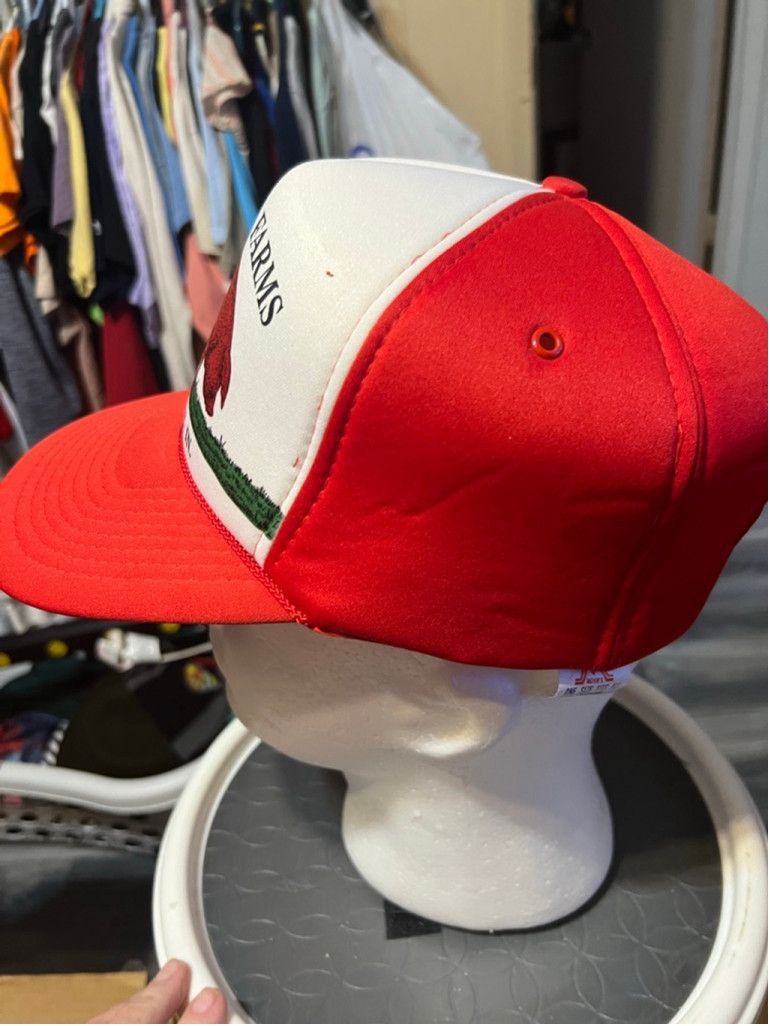 Patrick Mohr Vintage Mohr's Pierson Farms Trucker Hat One Size Red White Size ONE SIZE - 2 Thumbnail