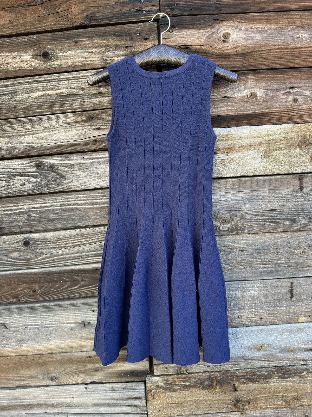 Alaia Alaïa Paris Vintage 2000s Ribbed Knit Flare Dress Size M / US 6-8 / IT 42-44 - 15 Thumbnail