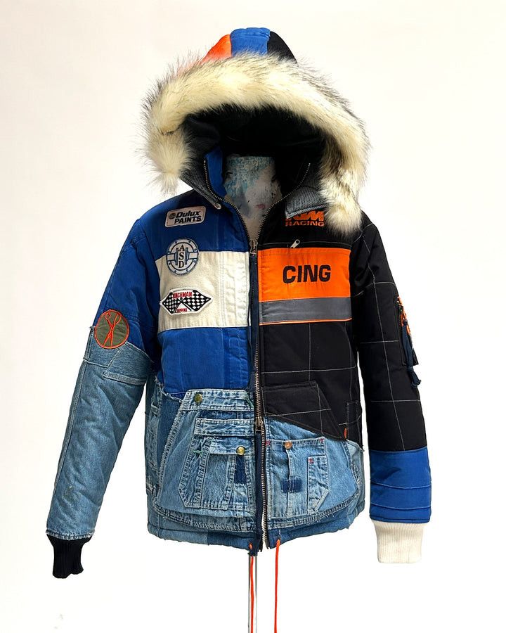 Greg Lauren $3500 Greg Lauren Racer Retro Puffy Jacket Size US XXL / EU 58 / 5 - 2 Thumbnail