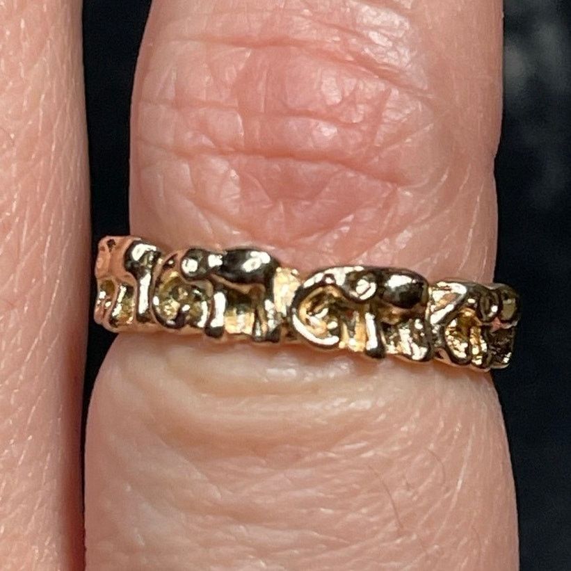 Other Vintage Gold Tone Lucky Elephant Accent Ring Size 6 Size ONE SIZE - 2 Thumbnail