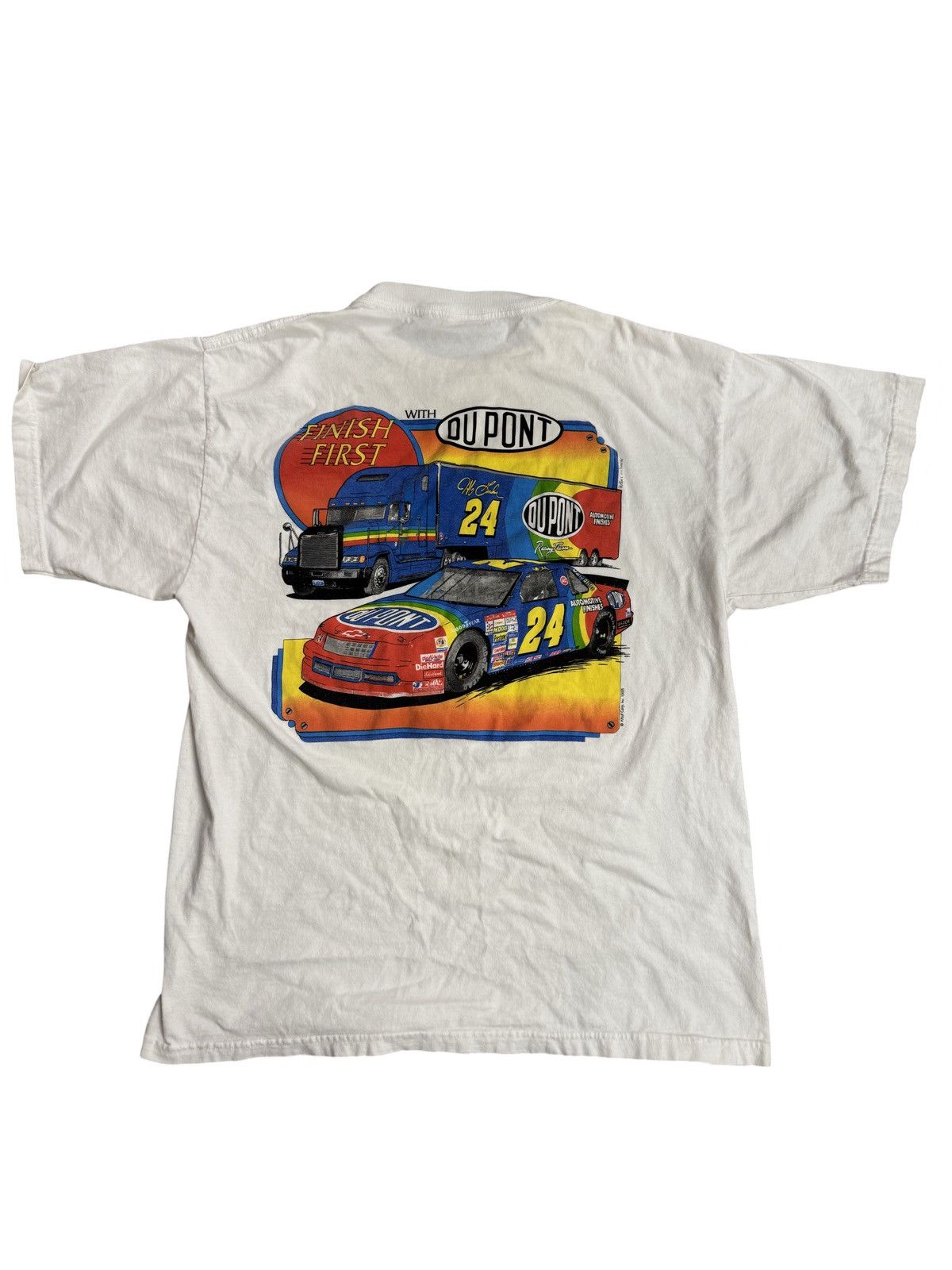 NASCAR 🔥1993 Vintage Du Pont Racing Printed T-shirt/Vintage Printed Size US L / EU 52-54 / 3 - 1 Thumbnail