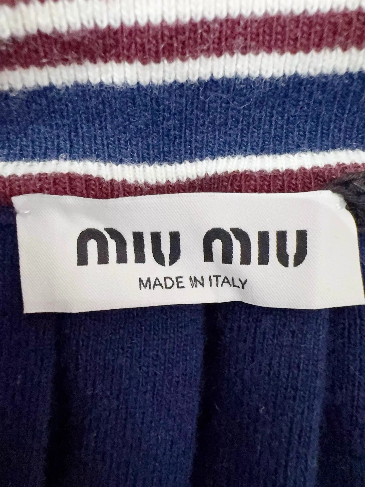 Miu Miu MIU MIU Navy Blue Pleated Skirt 38 New with Tags Size 26" / US 2 / IT 38 - 4 Thumbnail