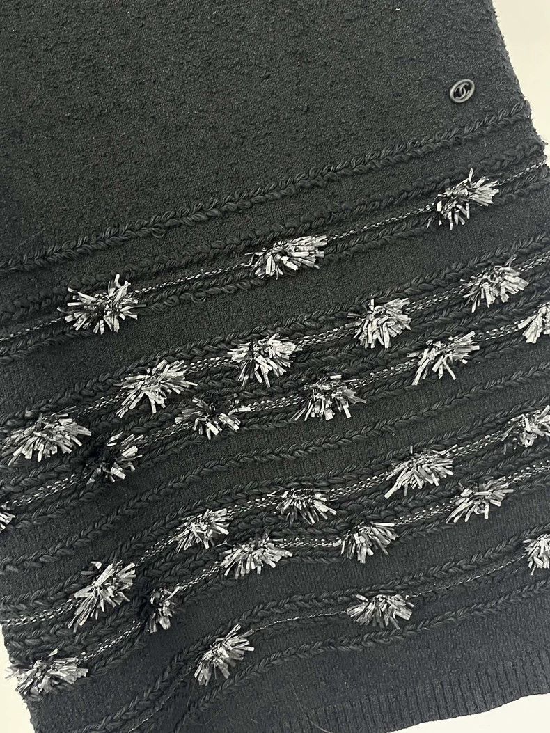 Chanel Chanel Black three-dimensional flower knitted dress Size XS / US 0-2 / IT 36-38 - 5 Thumbnail