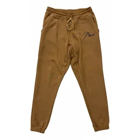 Rhude Rhude Embroidered Logo Lounge Sweatpants Brown Size US 32 / EU 48 - 1 Thumbnail