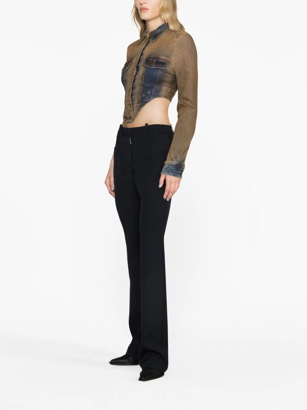 Off-White o1y1225 Casual Pant in Midnight Blue Size 28" / US 6 / IT 42 - 2 Thumbnail