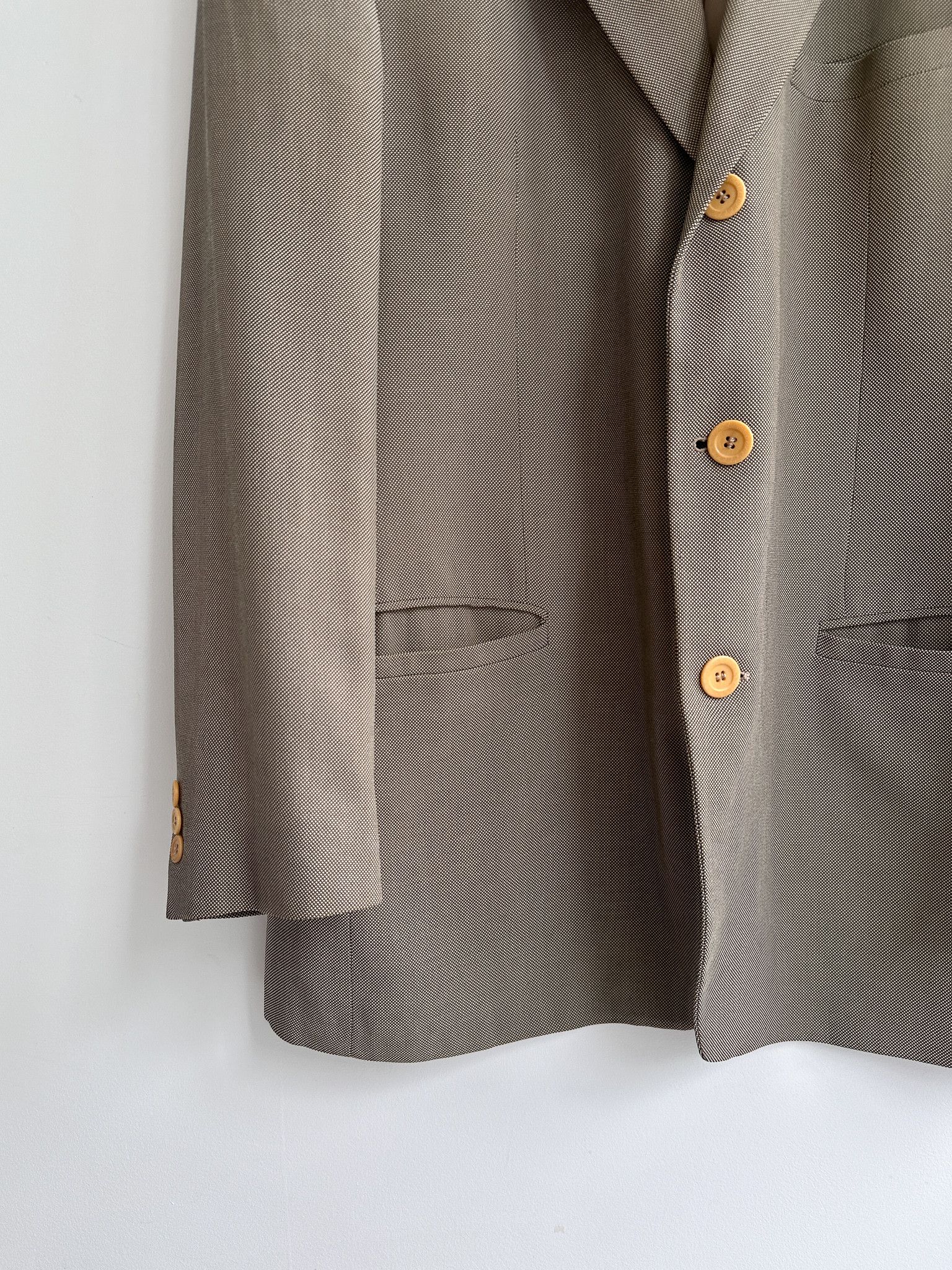 Vintage Vintage Versace V2 Classic Beige Blazer Size 54R - 6 Thumbnail