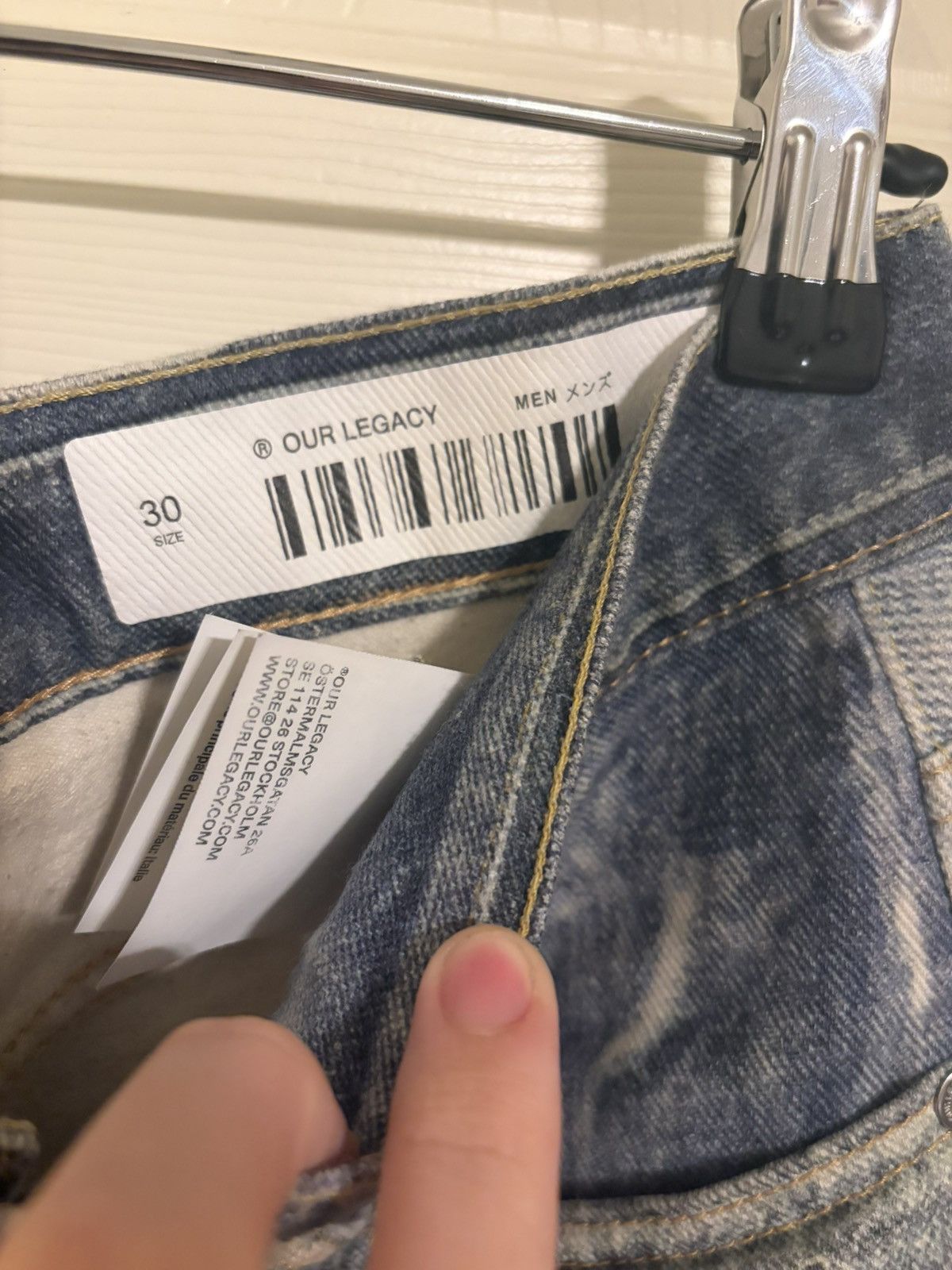 Our Legacy Our Legacy Third Cut Digital Denim (Blue) Size US 30 / EU 46 - 3 Thumbnail