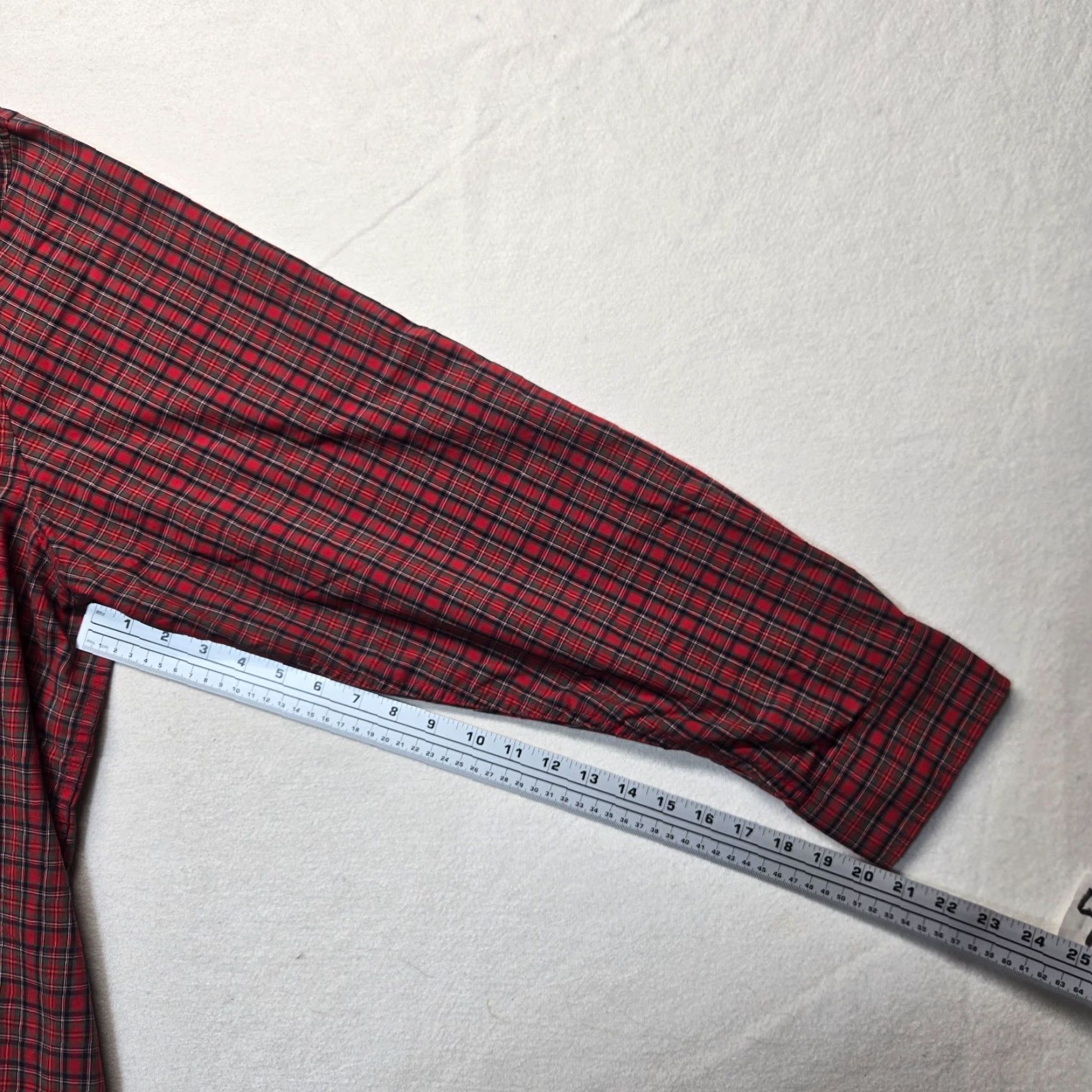 Vintage Saddlebred Red Plaid Long Sleeve Shirt Men 3XLT Tall Button-Up Casual Fall Winter Size US XXL / EU 58 / 5 - 5 Thumbnail