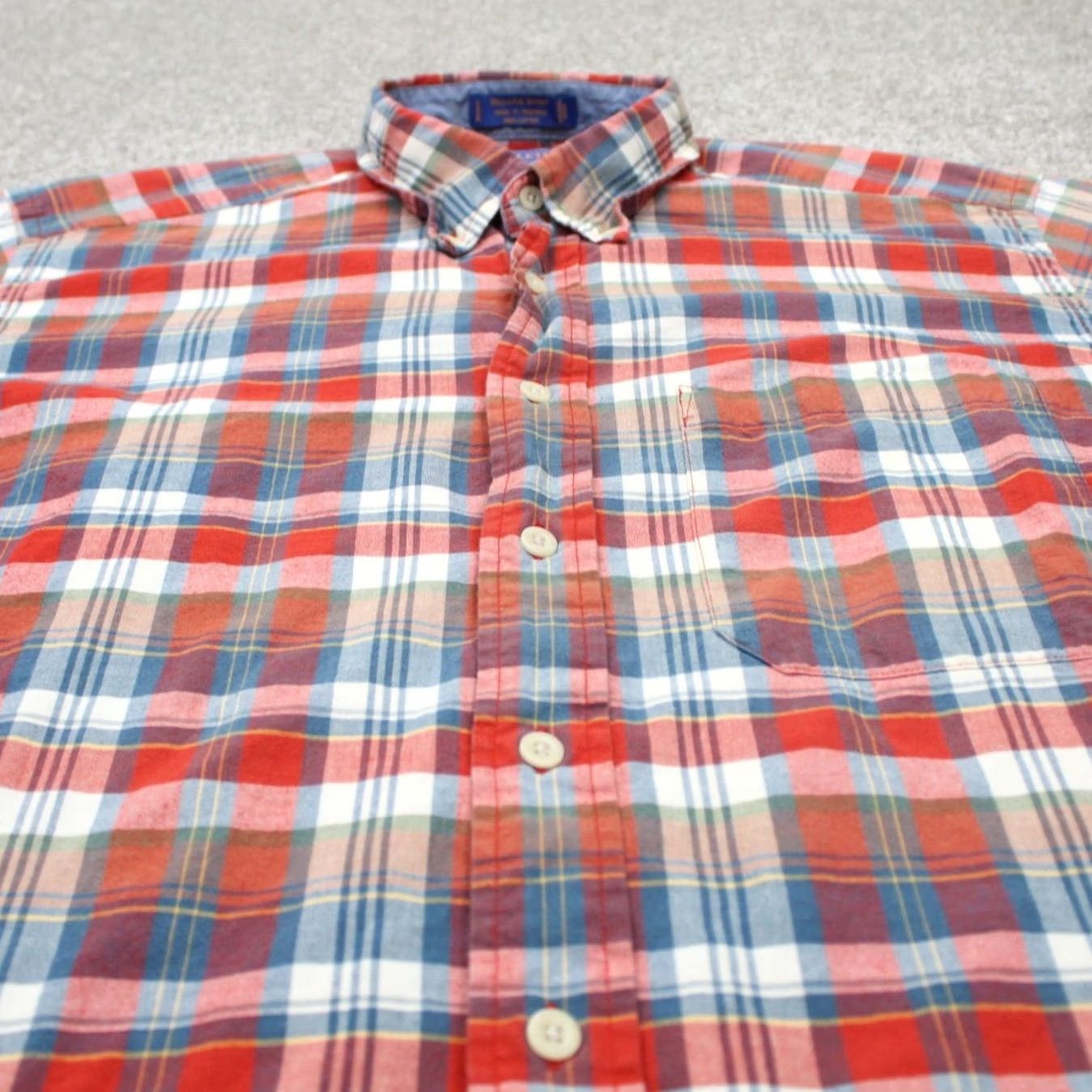Pendleton Pendleton Board Shirt Men L Red/Blue Plaid Cotton Short Sleeve Button-Down Shirt Mens Large Plaid Cotton Button-Up Shirt Size US L / EU 52-54 / 3 - 4 Thumbnail