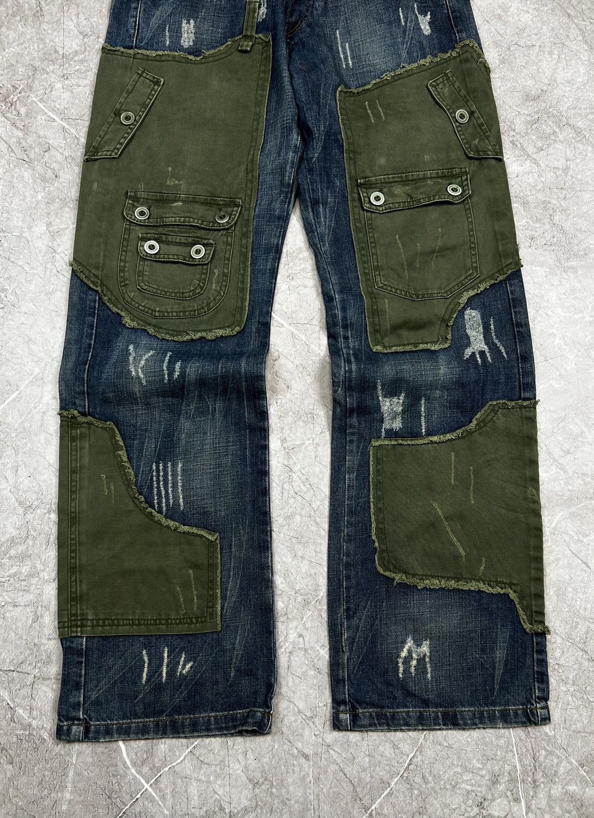Japanese Brand × Vintage Custom Avant Garde Jeans Size US 34 / EU 50 - 2 Thumbnail