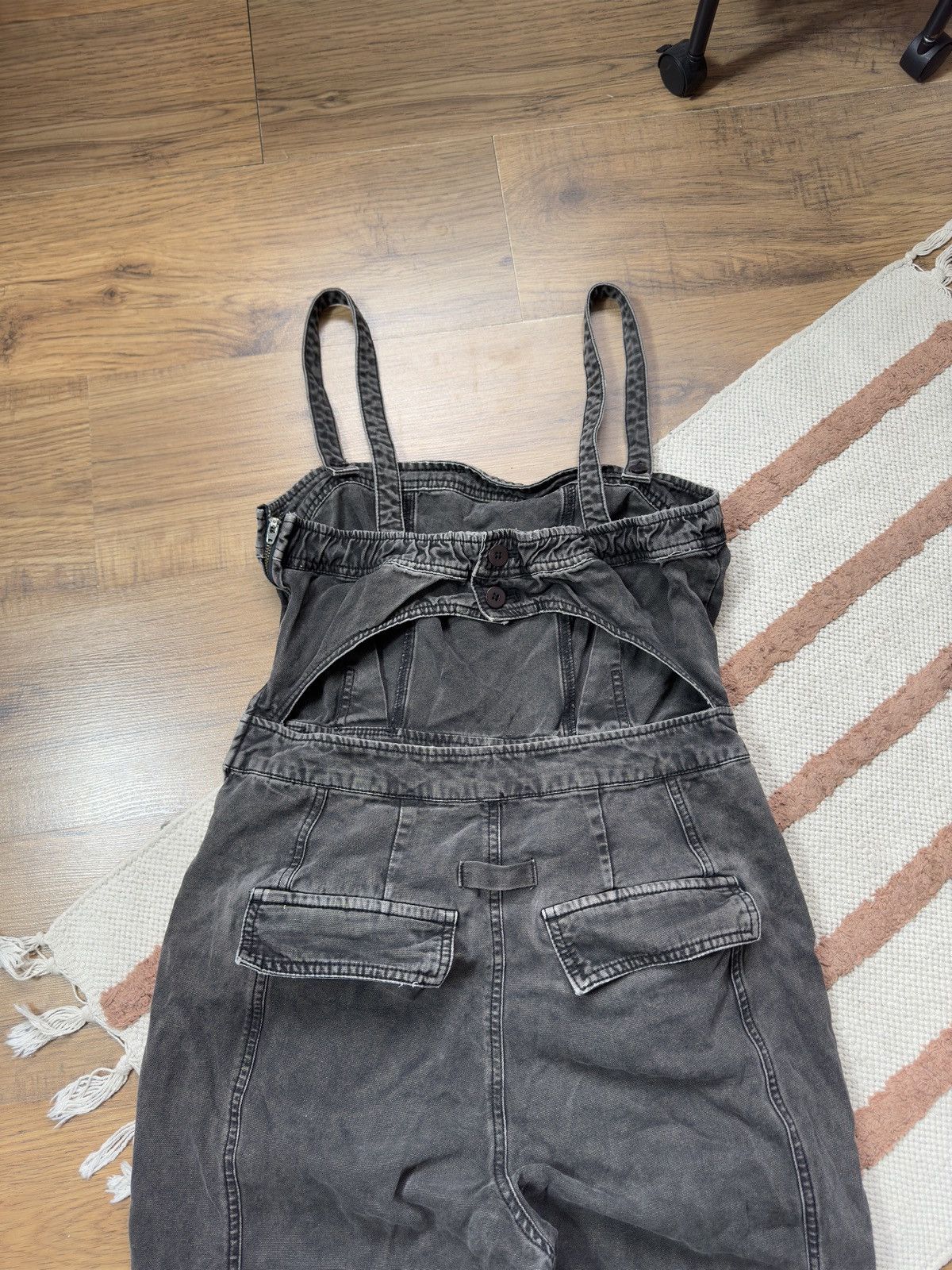 Free People VINTAGE FREE PEOPLE WASHED DENIM 2000s OVERALLS SUIT PANTS Size M / US 6-8 / IT 42-44 - 7 Thumbnail
