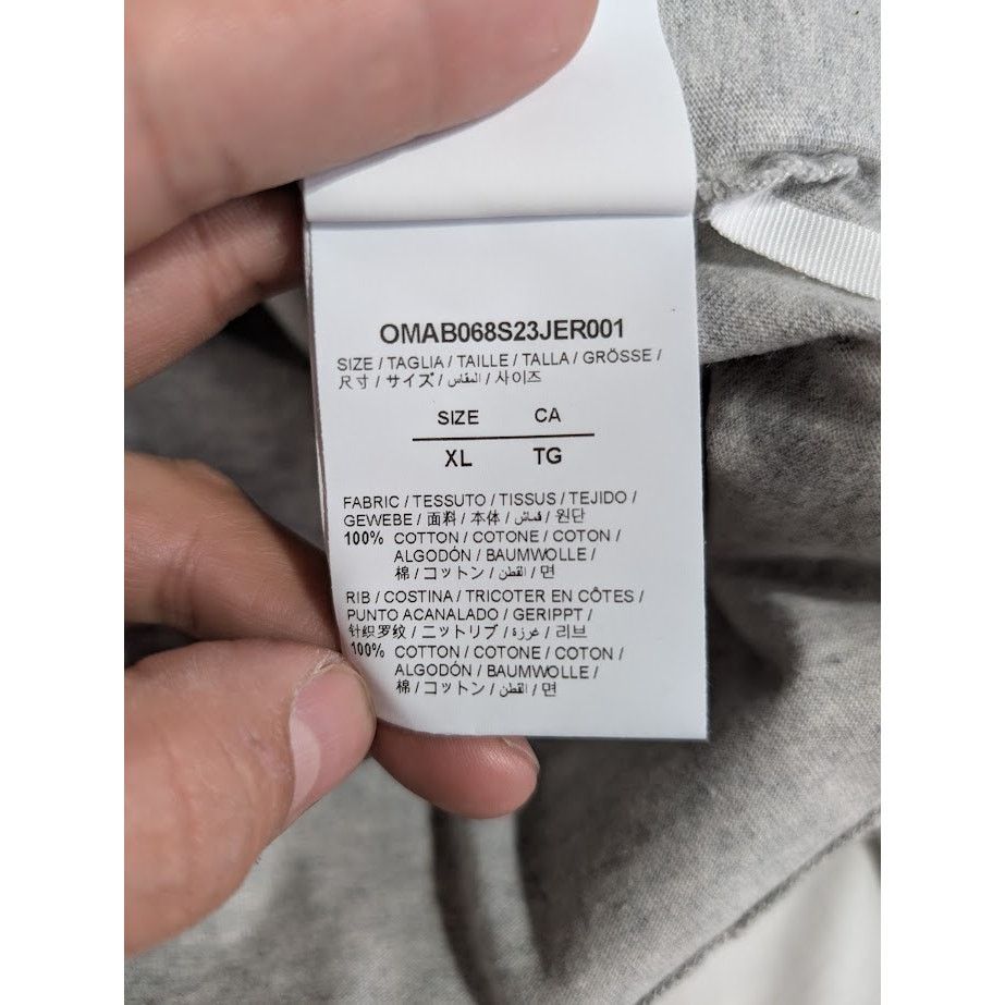 Off-White o1rshd1 Q:2 / DUP /Jumbo Arrow Double L/S Tee Shirt in Grey Size US XL / EU 56 / 4 - 16 Thumbnail