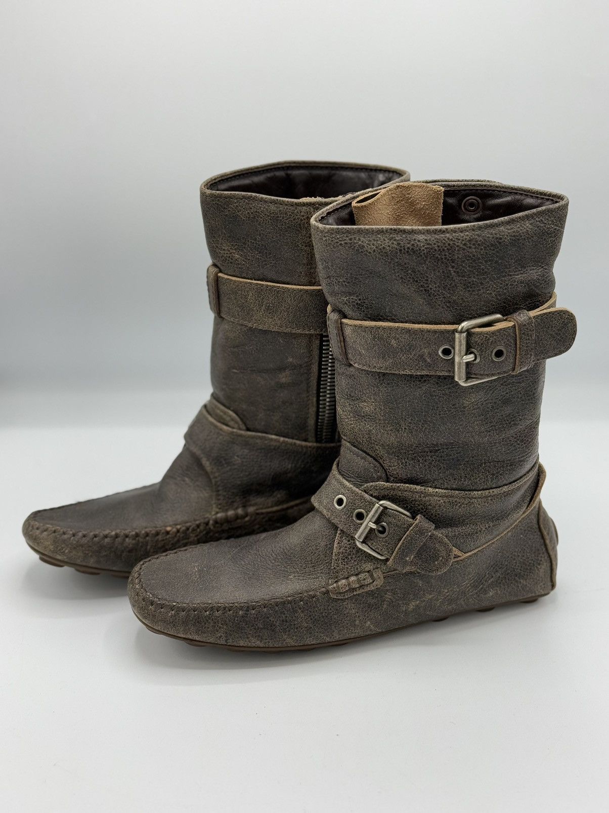 Tom Ford × Yves Saint Laurent Yves Saint Laurent Side Zip Boots Leather Size US 7.5 / EU 40-41 - 4 Thumbnail
