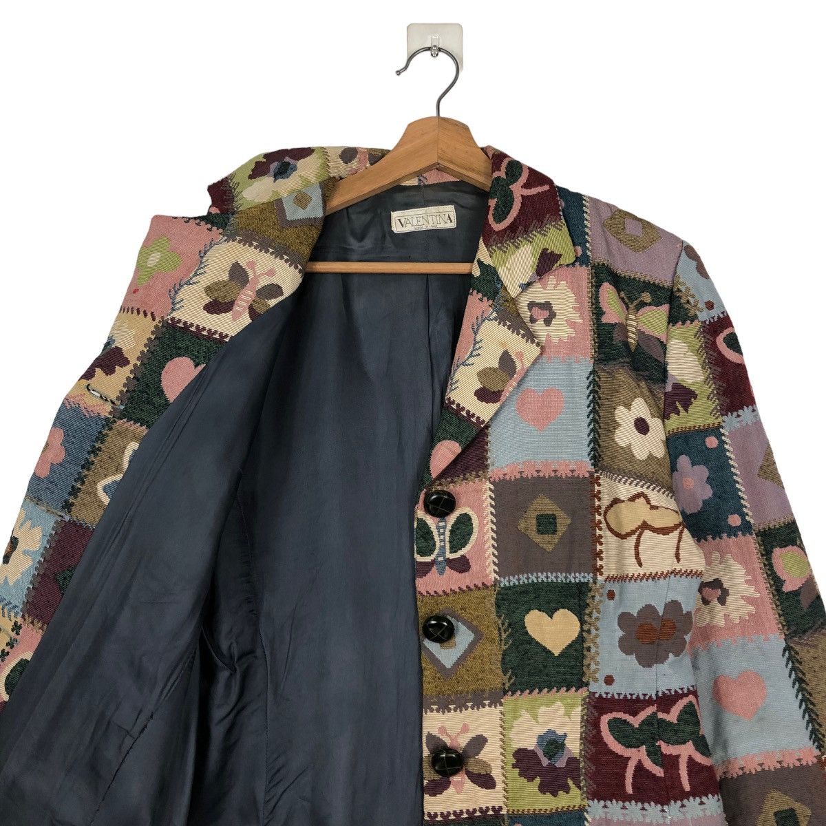 Designer 📌VINTAGE PATCHWORK DESIGN ART VALENTINA ITALY Size US S / EU 44-46 / 1 - 9 Thumbnail