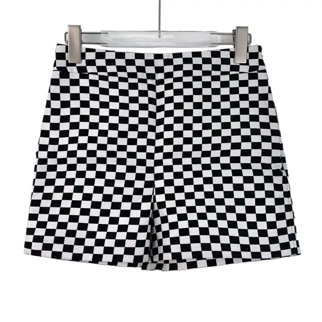 Dior dior black and white checkered cotton shorts Size US 34 / EU 50 - 1 Thumbnail