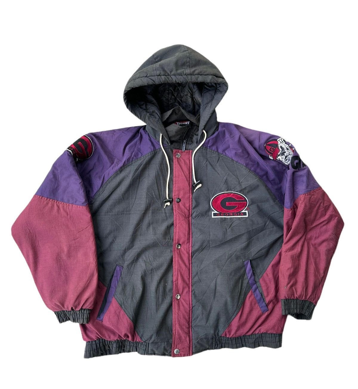 Vintage Georgia bull dogs like puffer jacket hooded Size US L / EU 52-54 / 3 - 4 Thumbnail