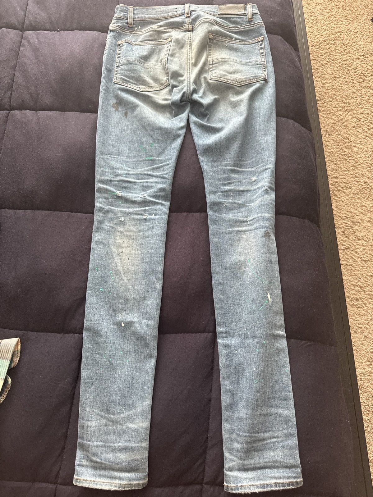Amiri AMIRI Denim Size 31 Teal Distressing Size US 31 - 4 Thumbnail