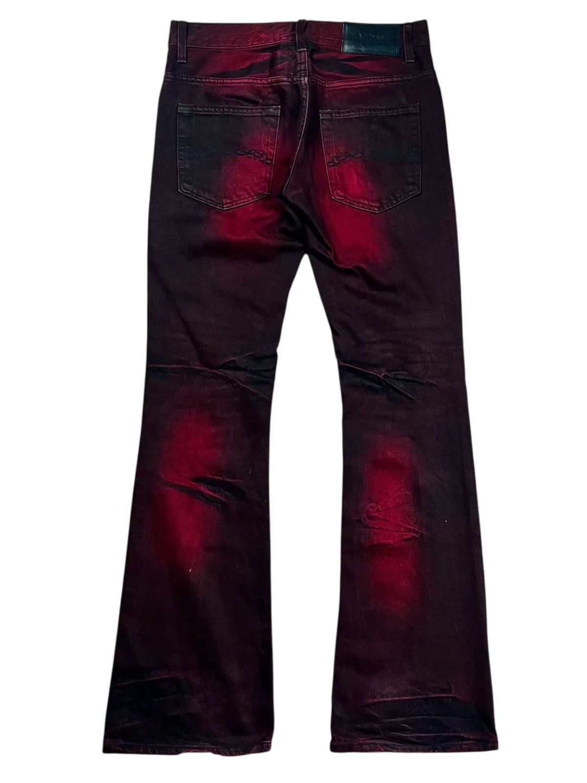 14th Addiction 2000s Midas - Red Blood Flared Denim Size US 29 - 2 Thumbnail