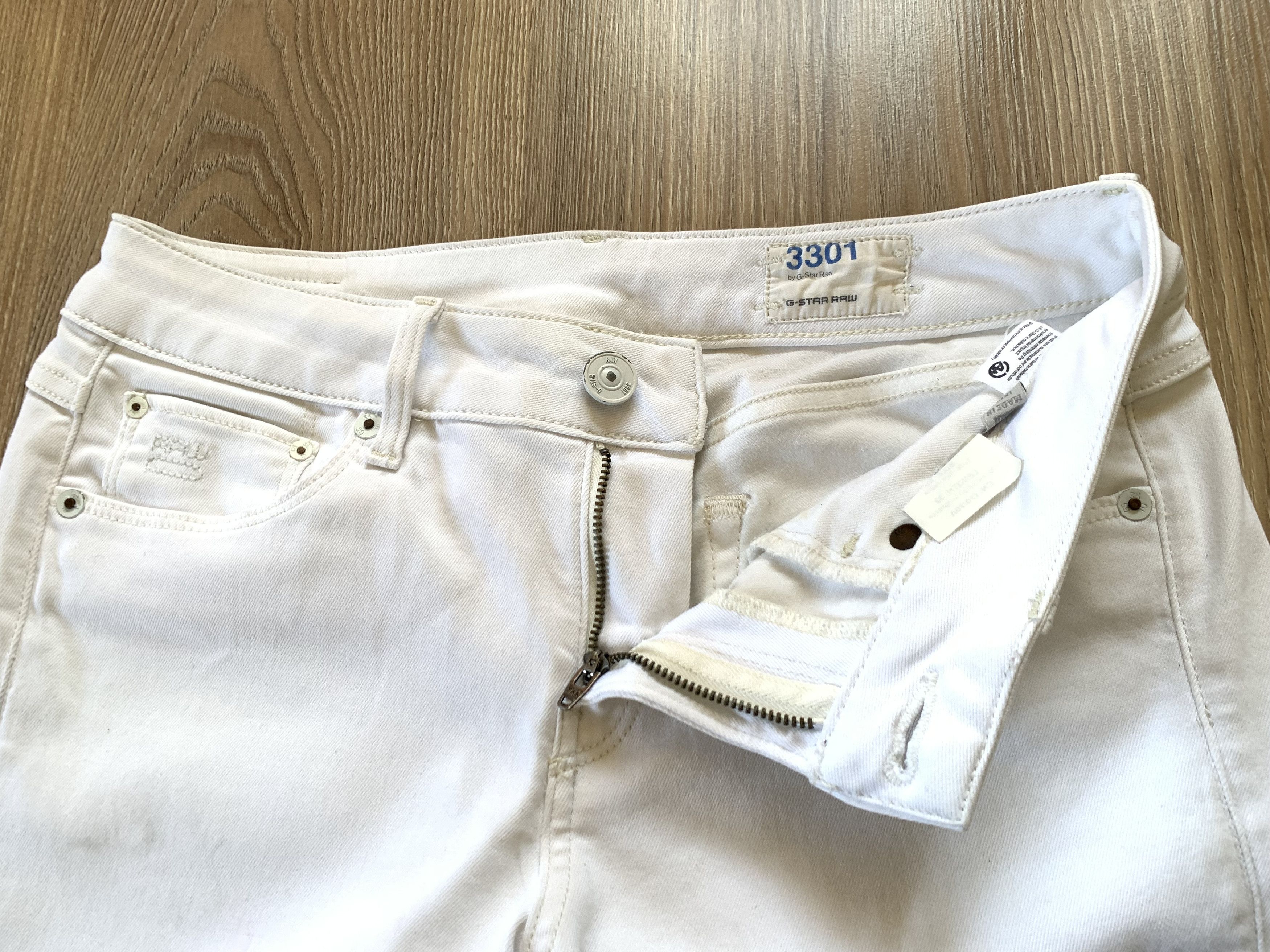 G-Star × Vintage G Star 3301 Vintage White Jeans Size 29" - 5 Thumbnail