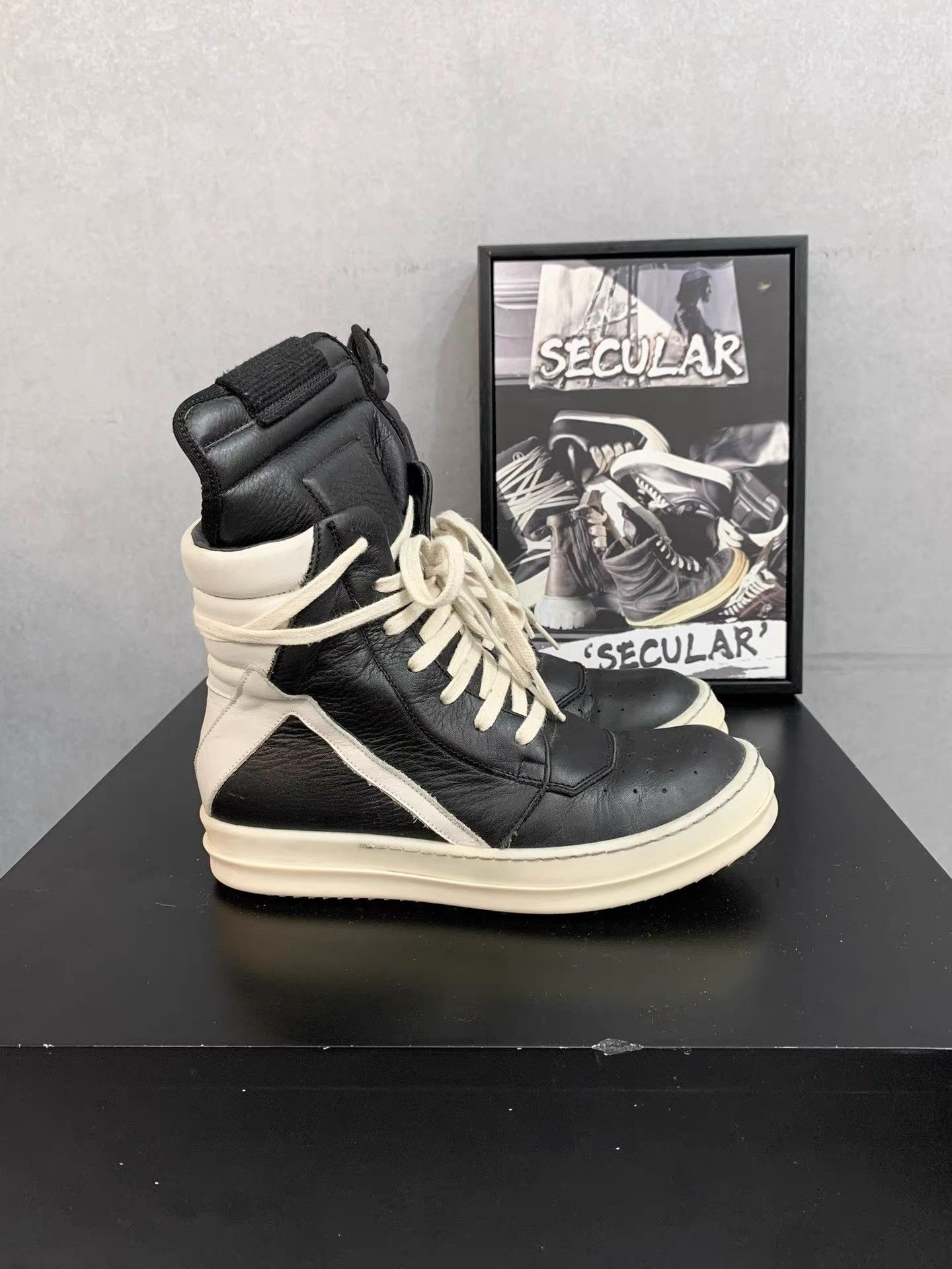 Rick Owens Rick Owens Inverted Triangle Geobasket K34 Size US 5 / IT 35 - 3 Thumbnail