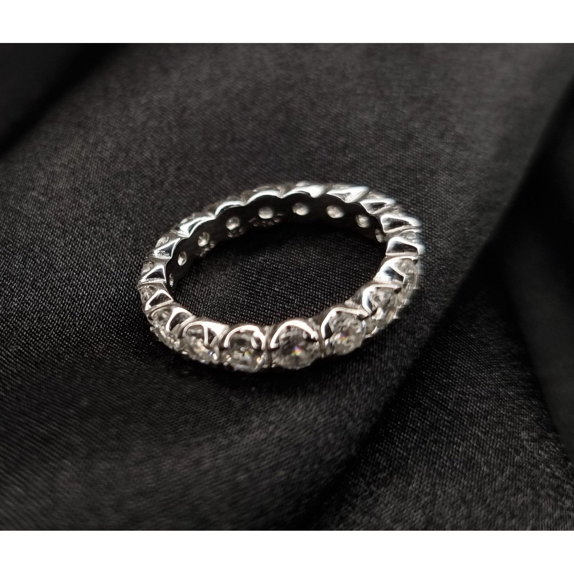 Other Sterling Silver 925 JAS Turkey Signed Eternity Ring With Spa Size ONE SIZE - 3 Thumbnail