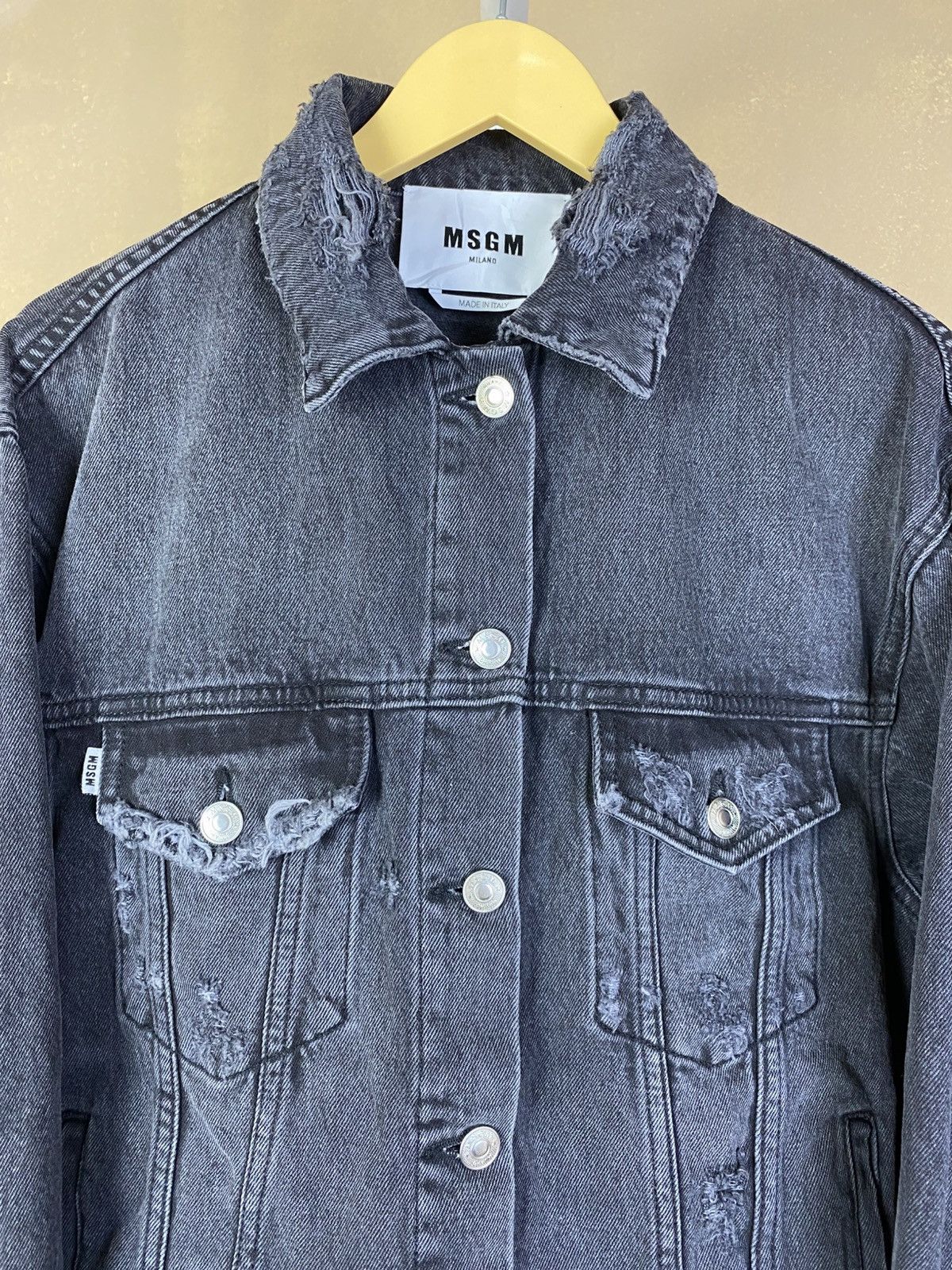 MSGM MSGM italy - Crushed/Destroyed Denim jacket Size M / US 6-8 / IT 42-44 - 3 Thumbnail