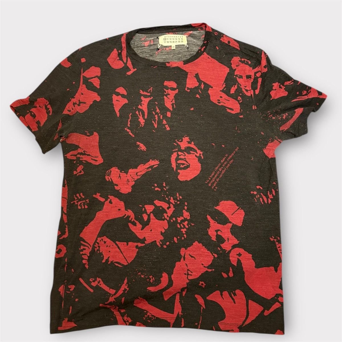 MAISON MARGIELA ALL OVER PRINT T SHIRT RARE SLASH INSPO