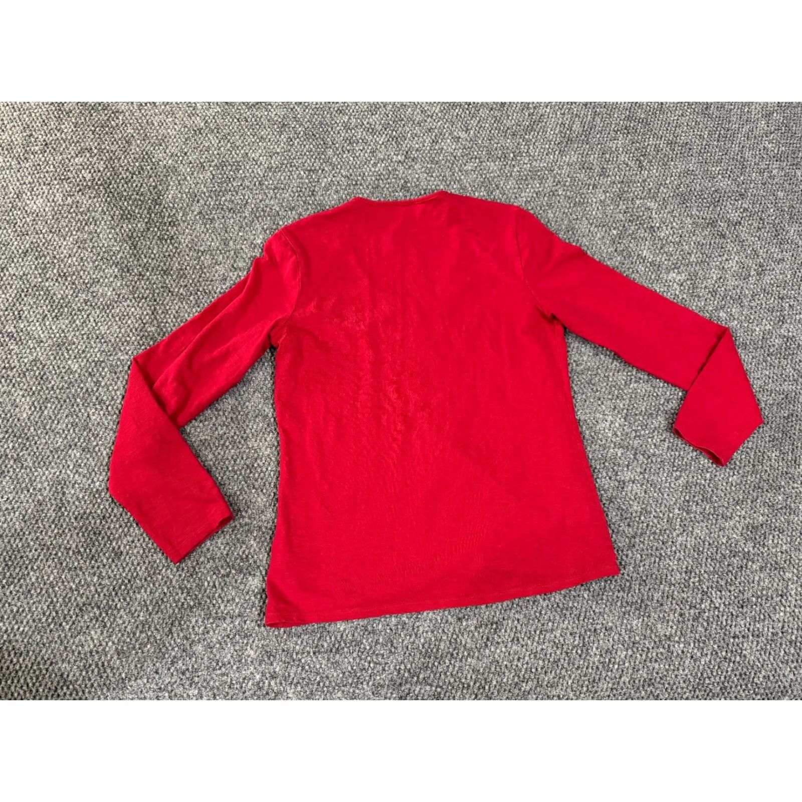 Coldwater Creek Coldwater Creek Blouse Shirt Womens Small Red Embellished Long Sleeve V-Neck Pullover Casual Knit Cotton Regular Stretch Vintage: No Size S / US 4 / IT 40 - 6 Thumbnail