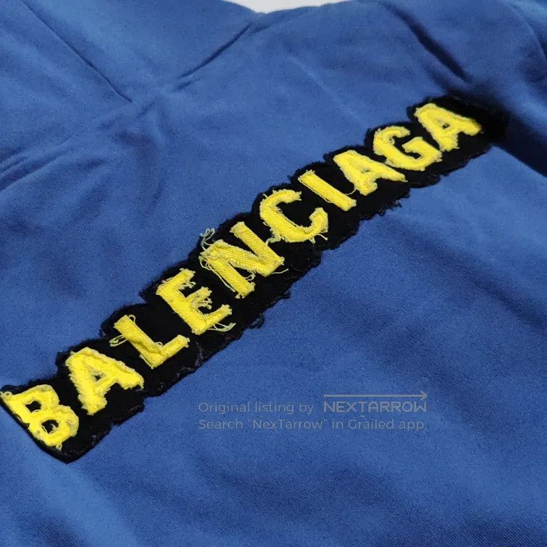 Balenciaga Balenciaga Patchwork Letter Hooded Sweatshirt Size S / US 4 / IT 40 - 2 Thumbnail
