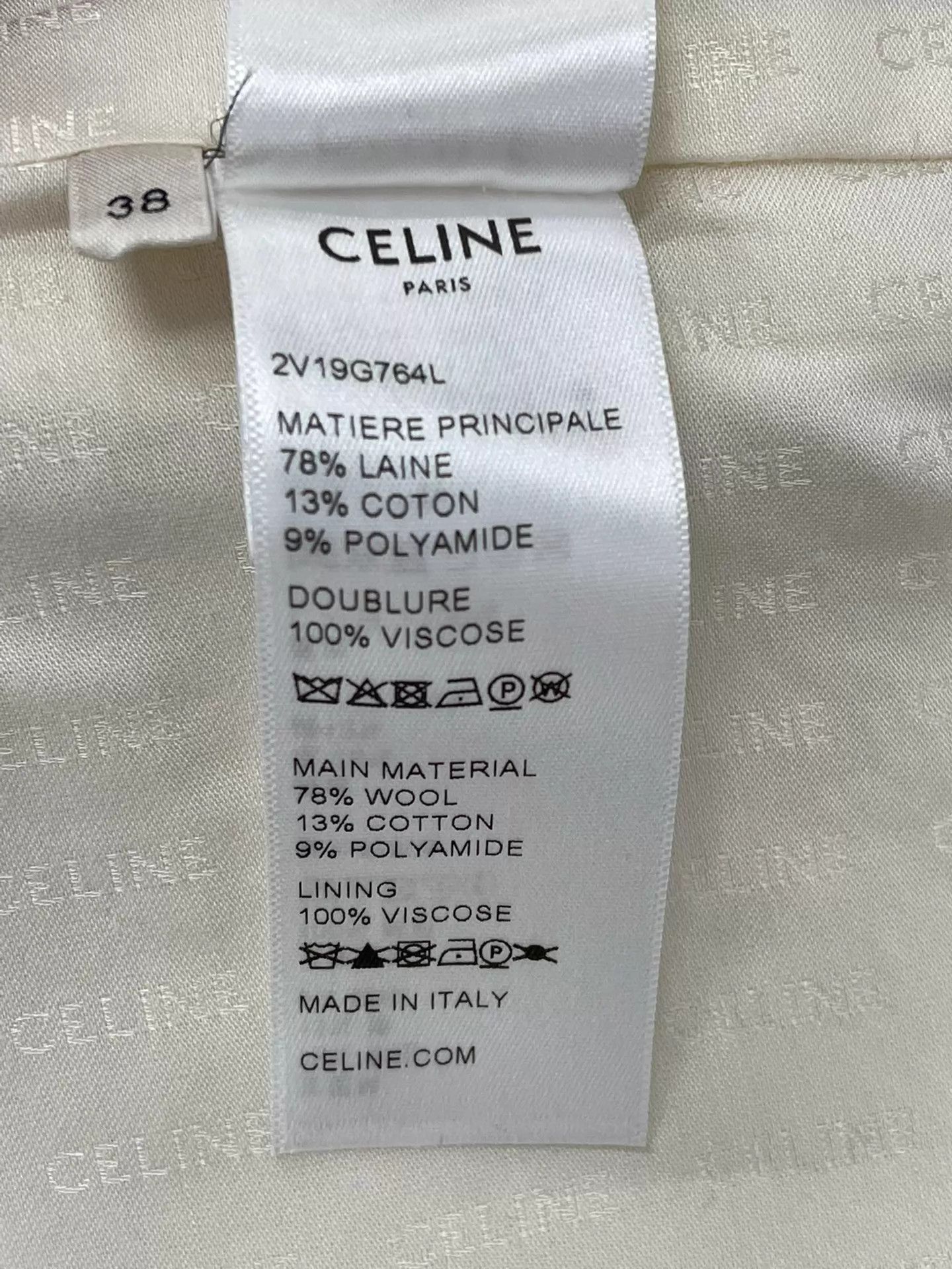 Celine Celine White Gold Button Two-Pocket Woven Classic Jacket 38 Size XS / US 0-2 / IT 36-38 - 6 Thumbnail