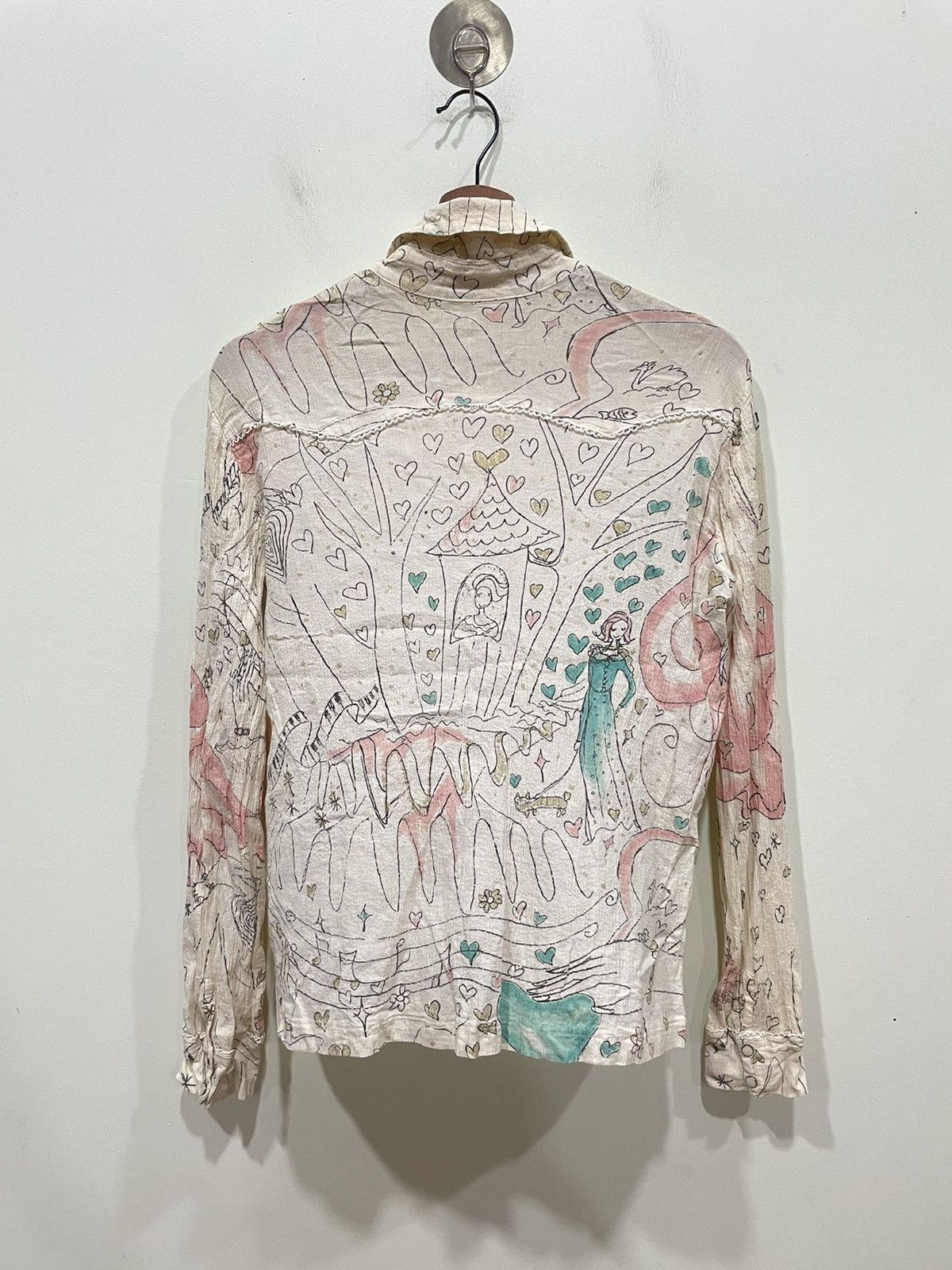 Japanese Brand × Tsumori Chisato × Vintage Tsumori Chisato Snap Button Crepe Blouse Size M / US 6-8 / IT 42-44 - 2 Thumbnail