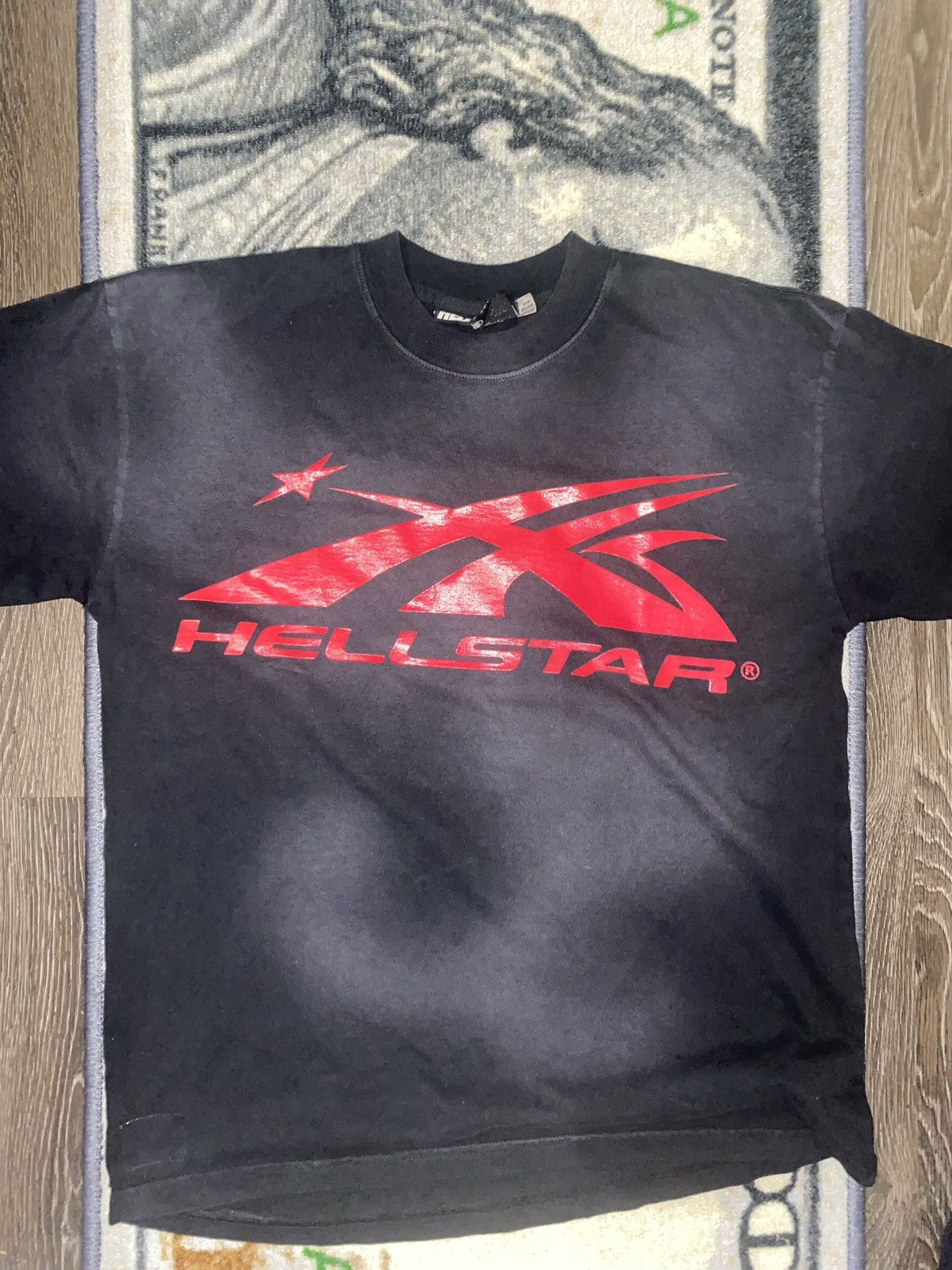 image of Hellstar Gel Tee - S Fast Shipping in Red, Men's (Size Small)