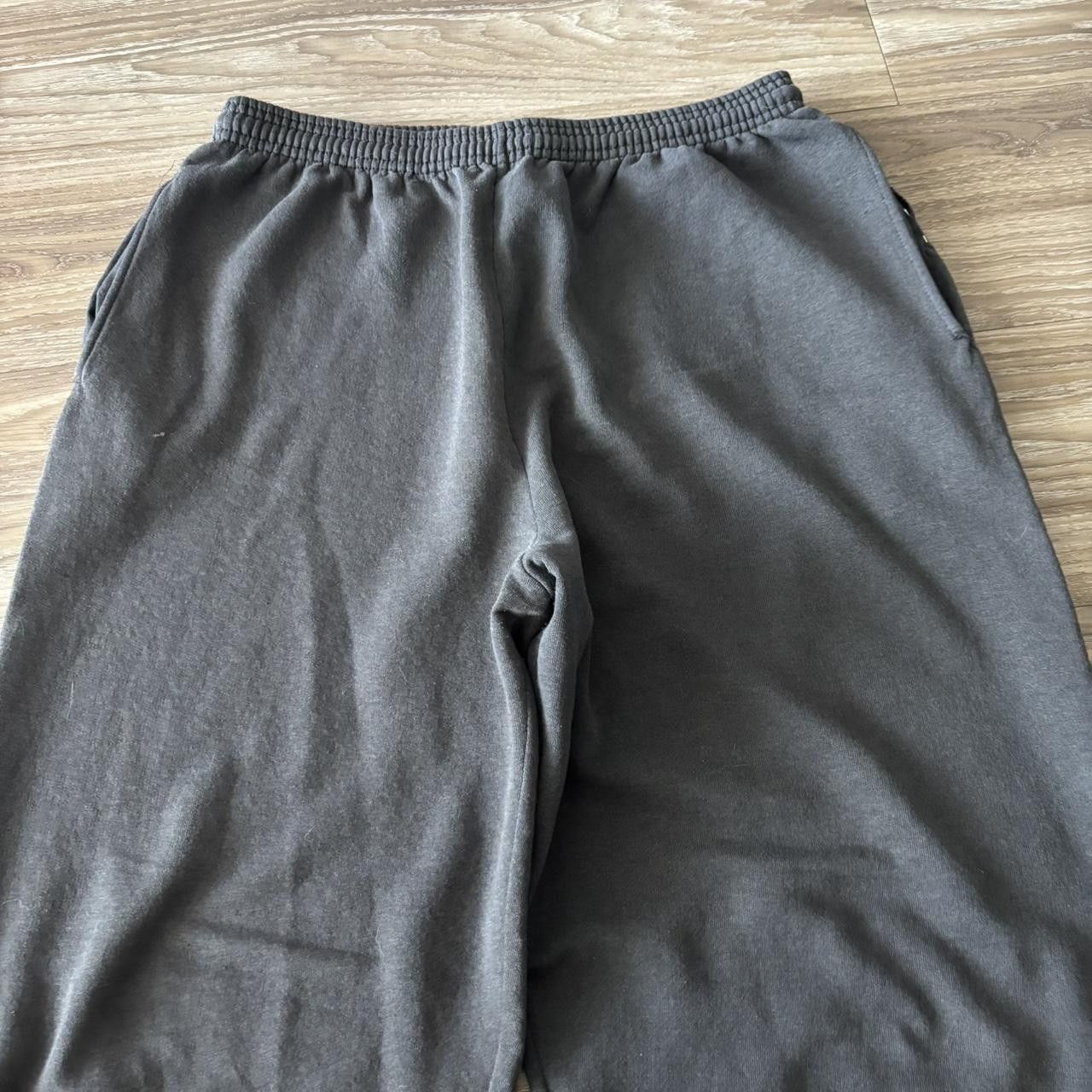 Japanese Brand Crazy Vintage 90s Faded Black Essential Sweatpants! Fits M Size US 32 / EU 48 - 3 Thumbnail