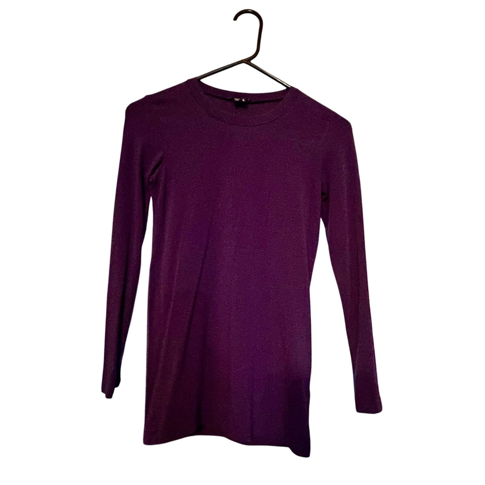 Theory Theory Purple Long Sleeve Stretch Cotton Top Size P Small Size S / US 4 / IT 40 - 1 Thumbnail