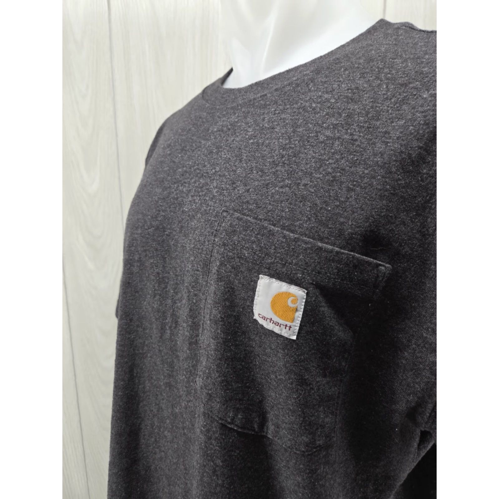 Carhartt Carhartt T Shirt Mens L TALL ORG FIT Gray Short Sleeve Pocket T Logo K87 CHR Size US L / EU 52-54 / 3 - 5 Thumbnail