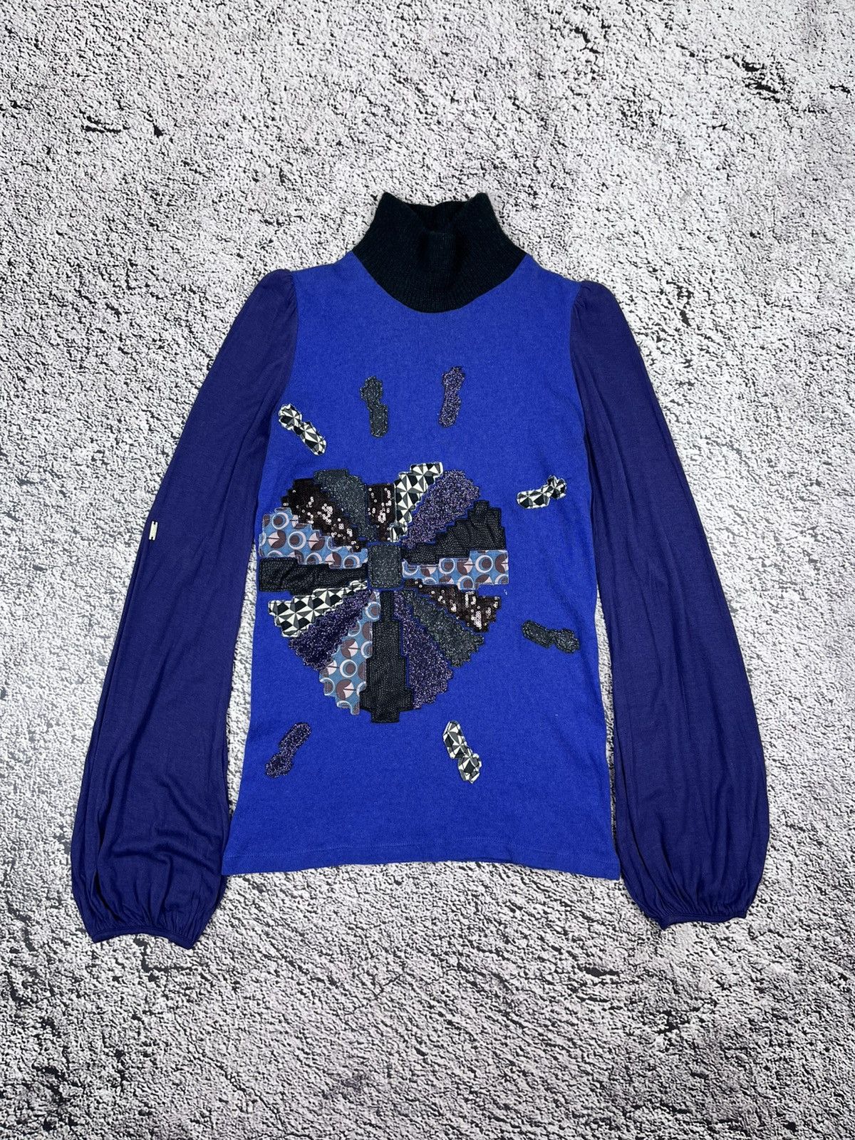 Custo Barcelona Vintage Custo Barcelona Y2K Turtleneck Top Avant Garde Size S / US 4 / IT 40 - 1 Thumbnail