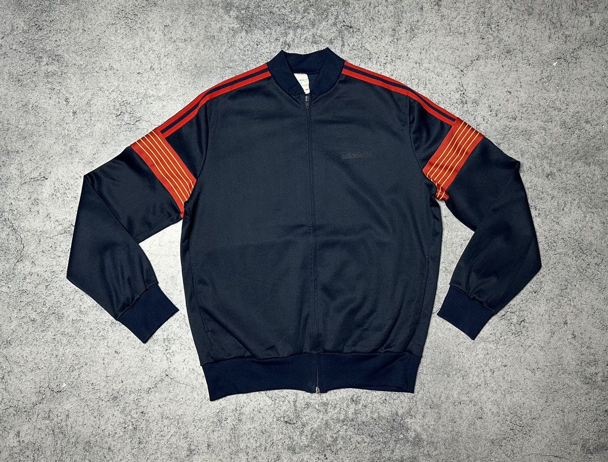 Adidas Vintage Adidas 80s Ventex Track Jacket Bomber Navy Blue Size US M / EU 48-50 / 2 - 4 Thumbnail