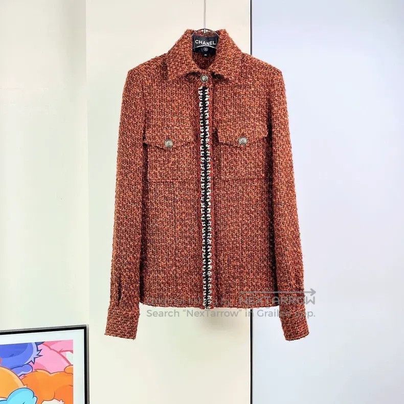 Chanel Chanel 17B red-brown woollen woven jacket Size XXS / US 00 / IT 34 - 1 Thumbnail