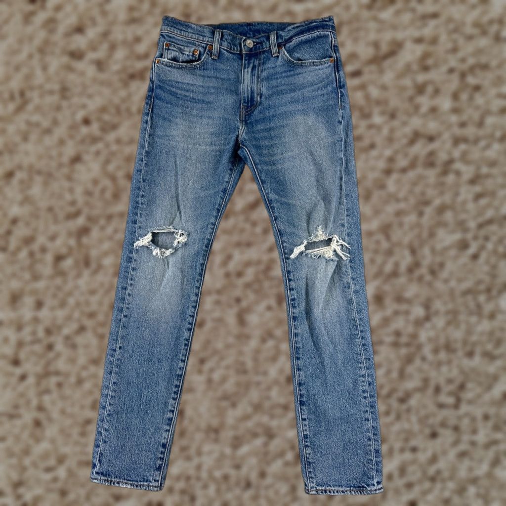 Levi's Levis Jeans Mens 510 Skinny Regular 30x28 Blue Mid Wash Denim Cotton Blend 5-Pocket Design Vintage No Size US 30 / EU 46 - 1 Thumbnail