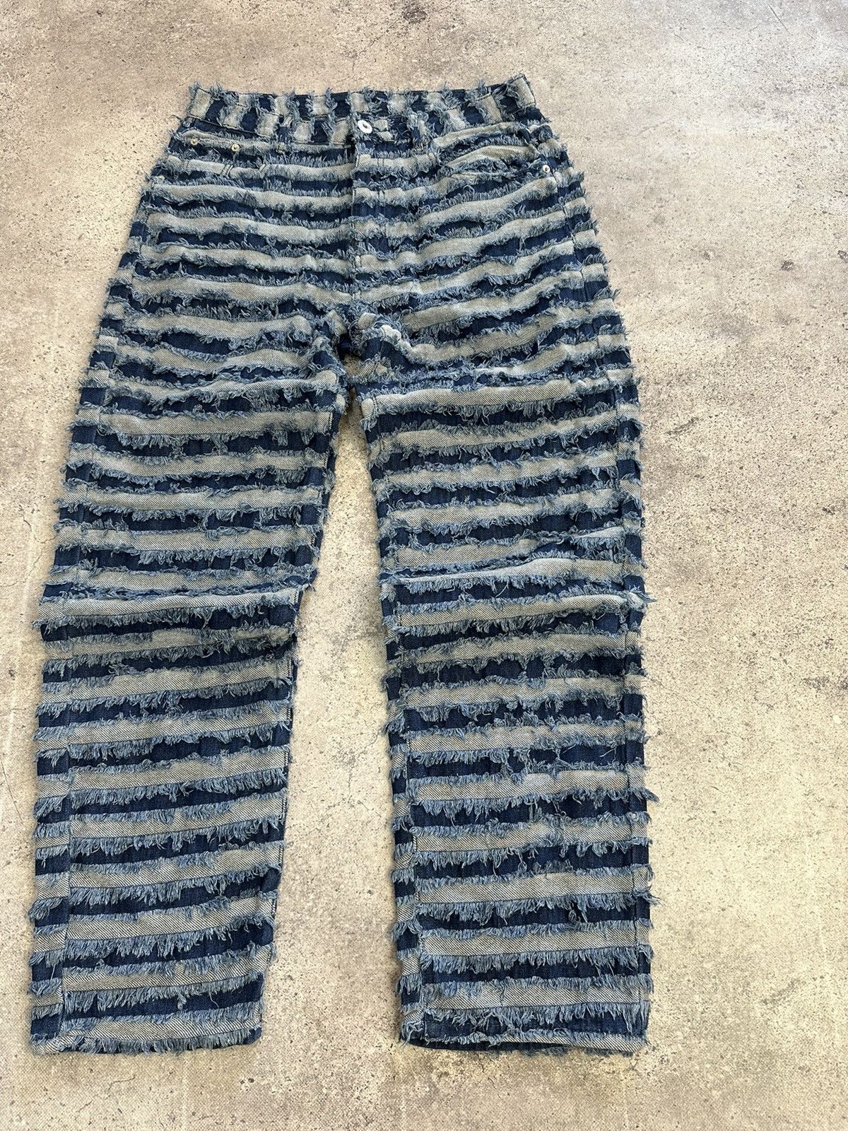 Japanese Brand × Vintage Vintage Junya Watanabe Balenciaga Style Denim Jeans Y2K Size US 33 - 6 Thumbnail
