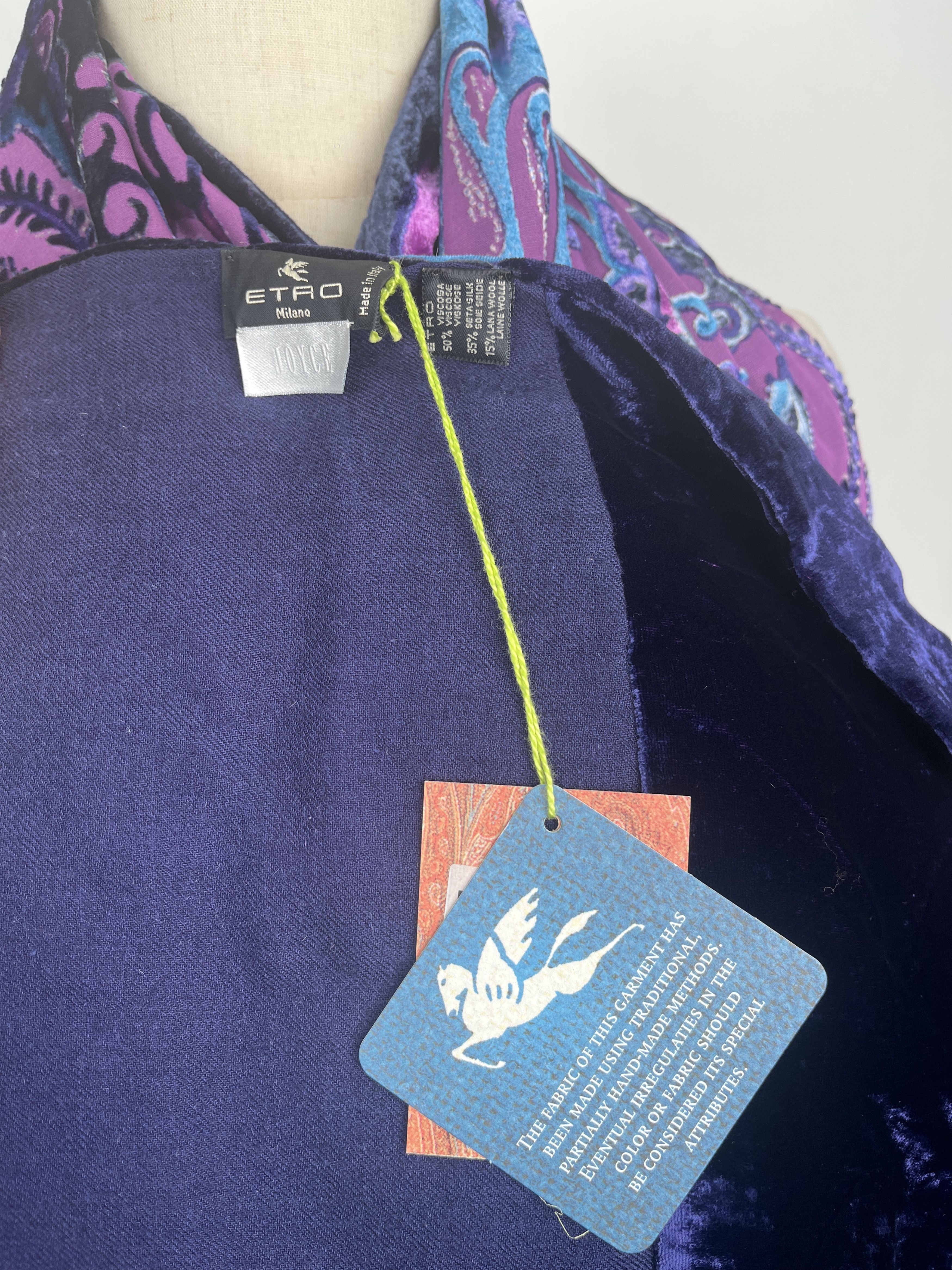 Etro Etro Purple Overall Print Scarf Size ONE SIZE - 3 Thumbnail