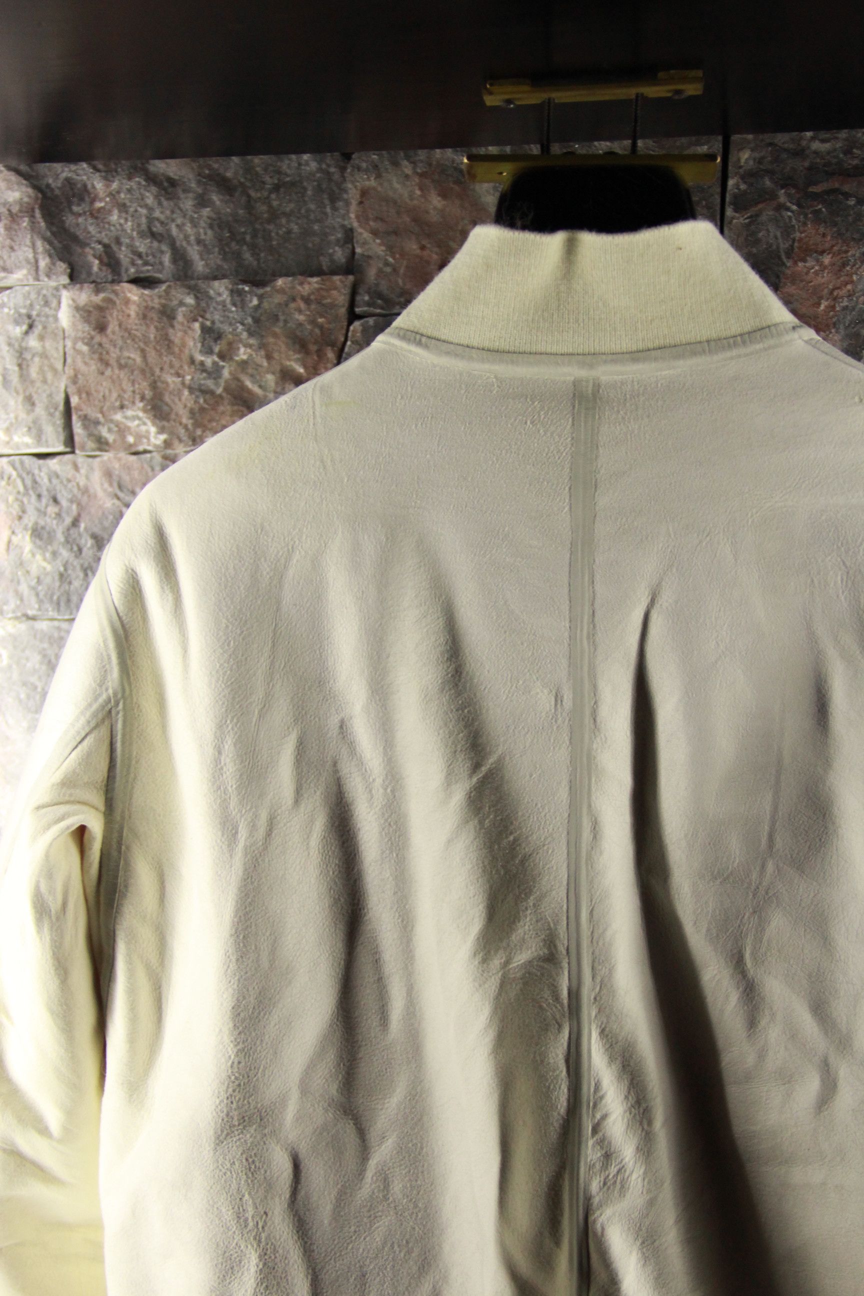 Isaac Sellam Experience White Reversible Alpaca Bomber with Shearling Size US XXS / EU 40 - 12 Thumbnail