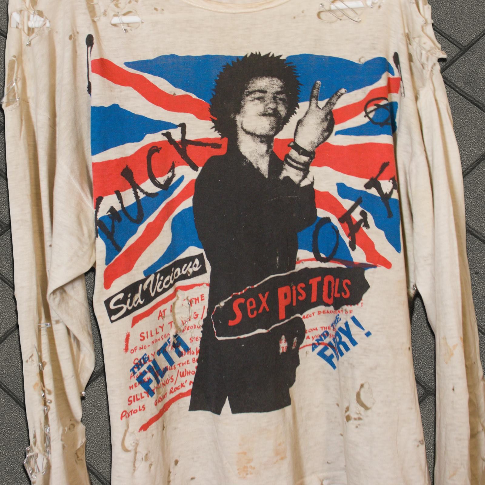 Vintage 70’s Sid Vicious Thrashed UK Longsleeve Size US S / EU 44-46 / 1 - 2 Thumbnail