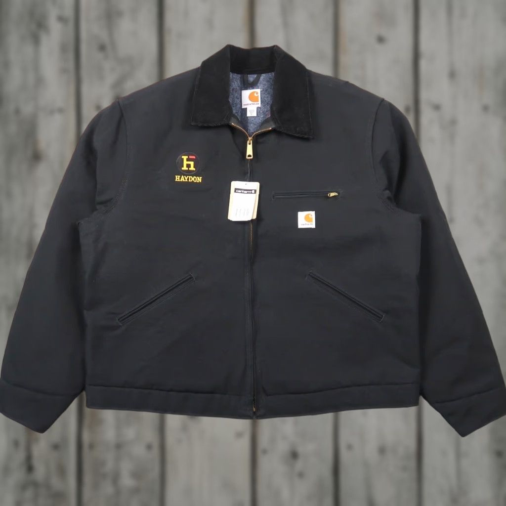 Carhartt Carhartt Detroit Jacket Mens XL Black Bomber Coat Zip Full Zip Lined Workwear USA Size US XL / EU 56 / 4 - 1 Thumbnail