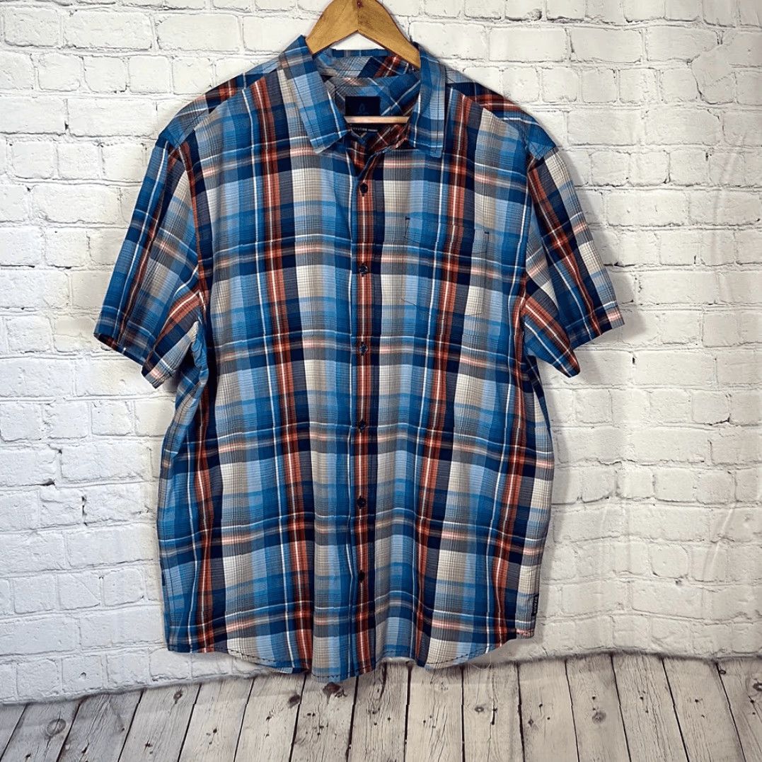 Prana prAna Breathe Organic Cotton Blend Button Up Shirt Plaid Mens XL M11170305 Size US XL / EU 56 / 4 - 2 Thumbnail