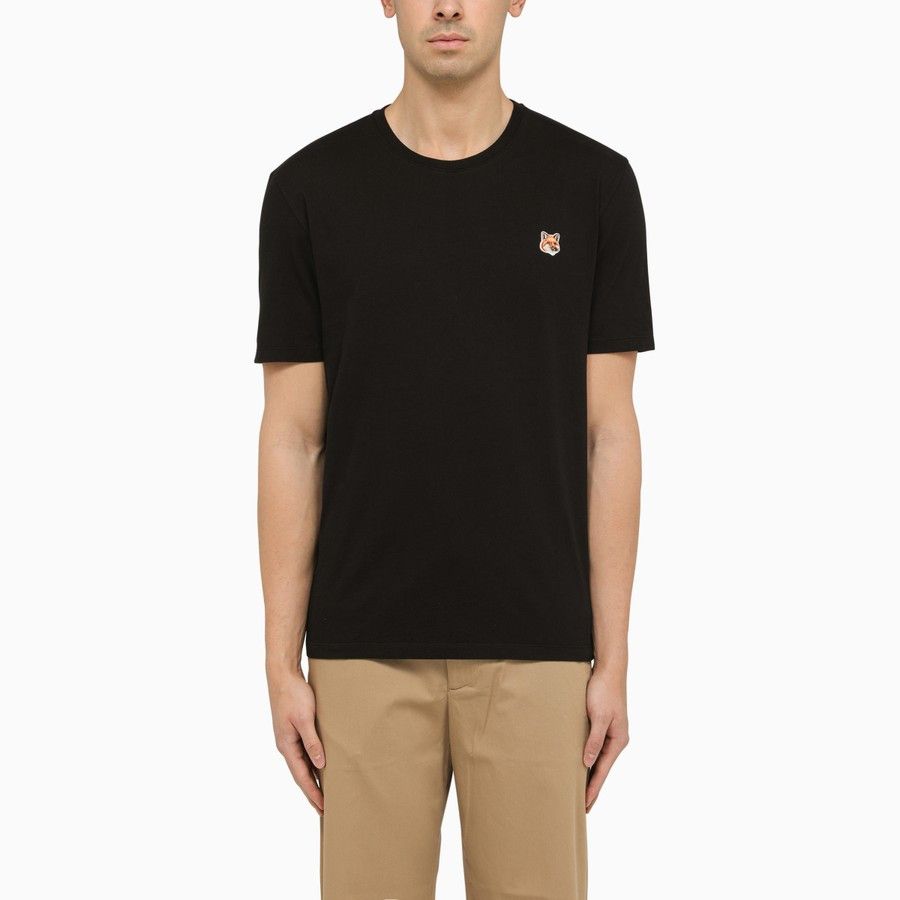 image of Maison Kitsune O1D2Blof0424 T-Shirts In Black, Men's (Size Medium)