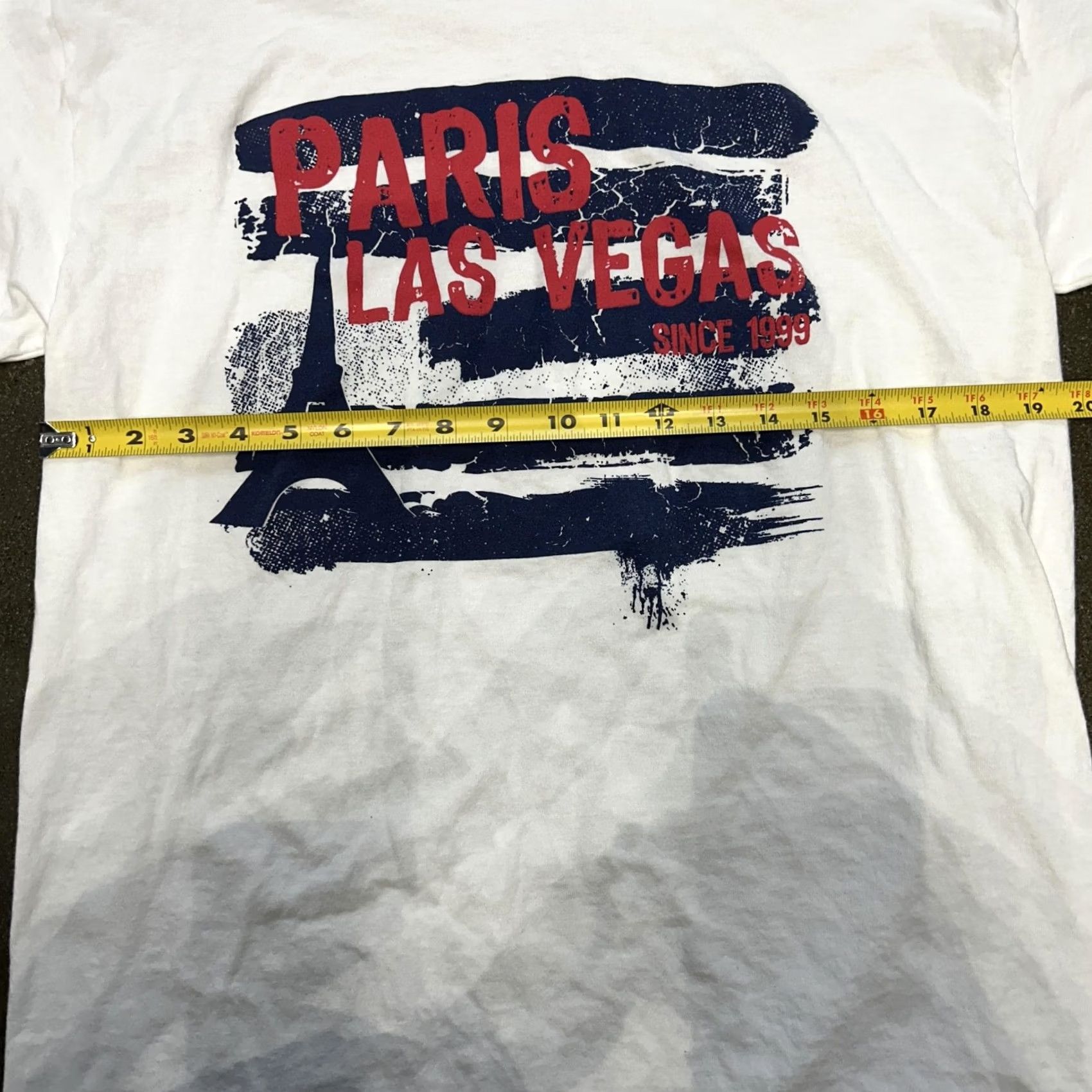 Vintage Paris Las Vegas Shirt Mens Large White Eiffel Tower Graphic Tee T-Shirt Souvenir Size US L / EU 52-54 / 3 - 4 Thumbnail