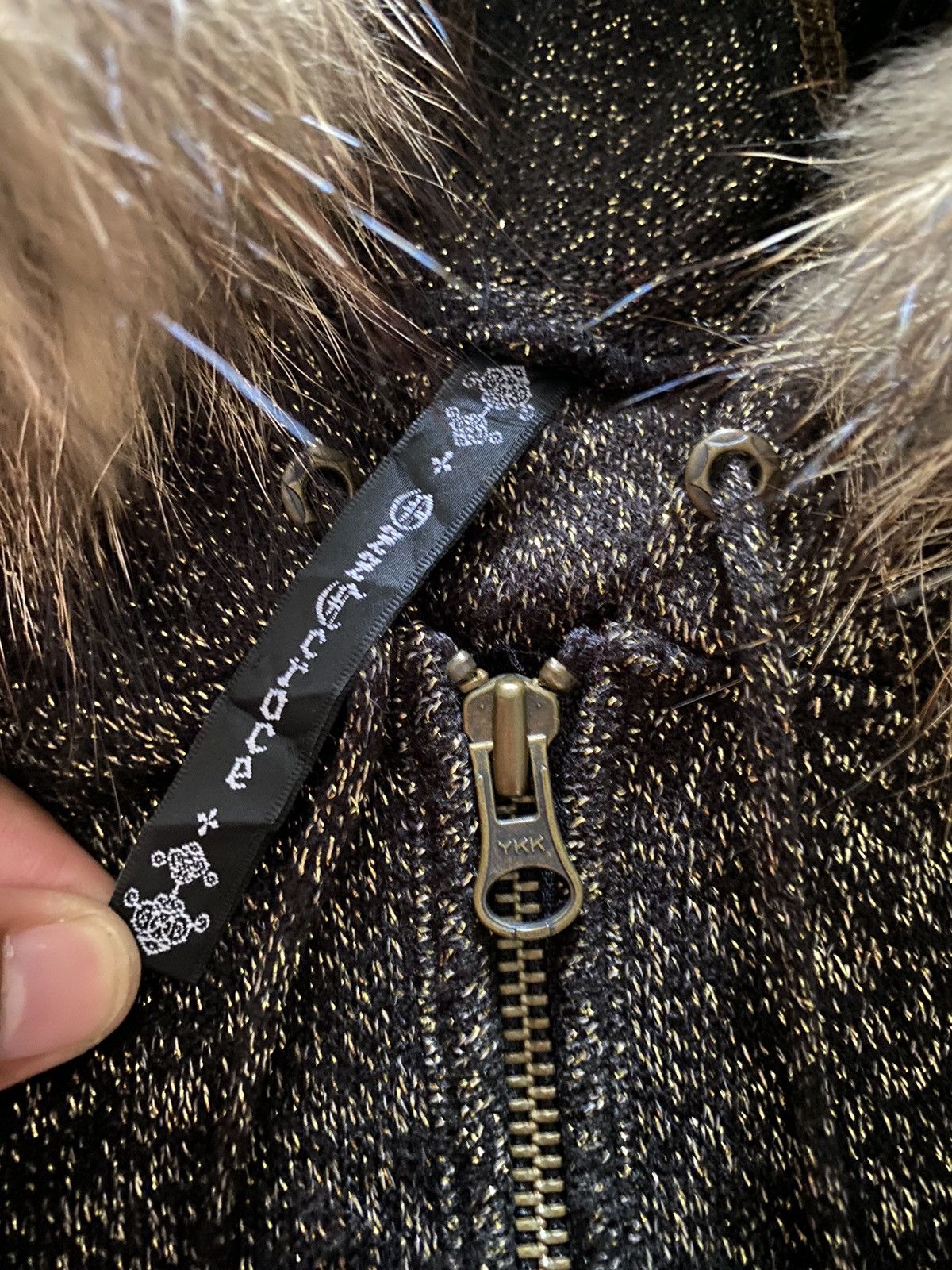 Yasuyuki Ishii Japanese Ozz Croce faux fur glitter knit full zip hoodie Size US M / EU 48-50 / 2 - 9 Thumbnail