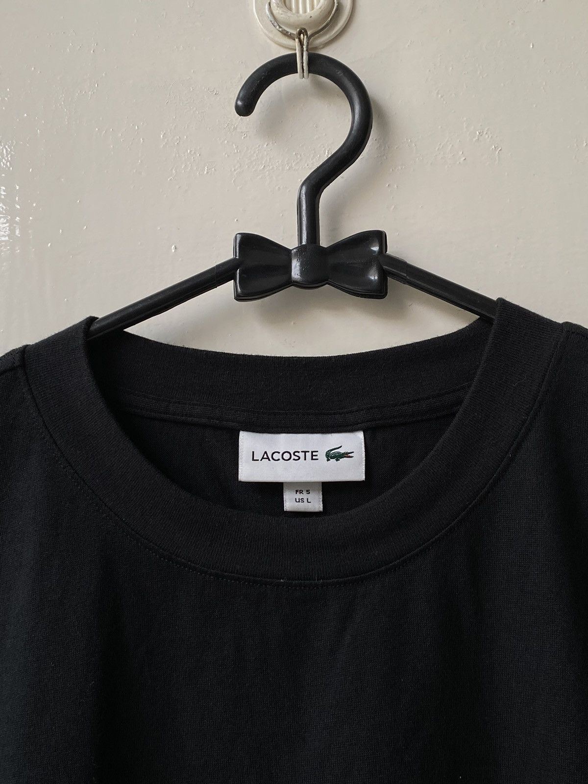 Lacoste LACOSTE Black Logo Oversize Boxy T-shirt Size US L / EU 52-54 / 3 - 14 Thumbnail